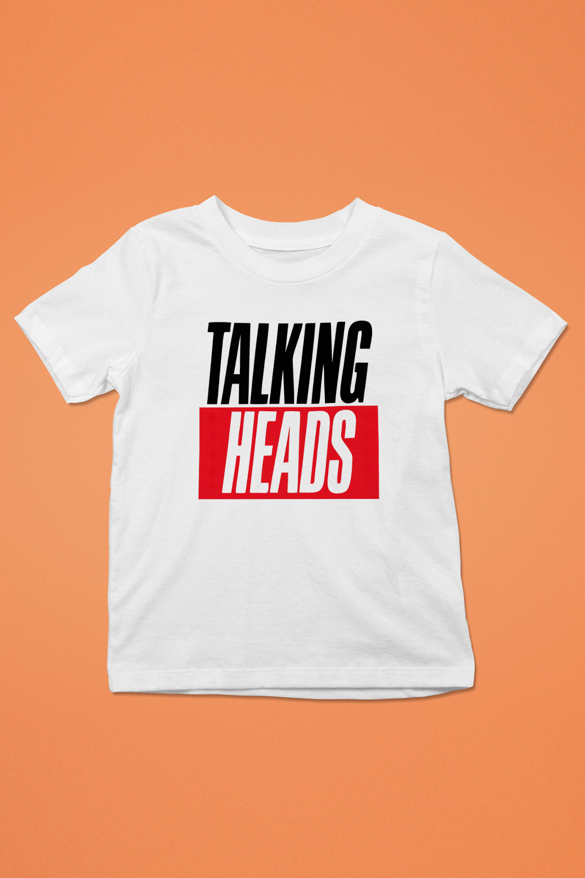 Talking Heads Baskılı Beyaz Unisex Çocuk Tişört
