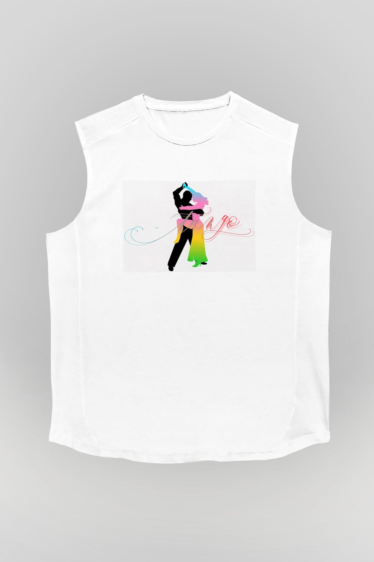 Tango Beyaz Unisex Kolsuz Tişört