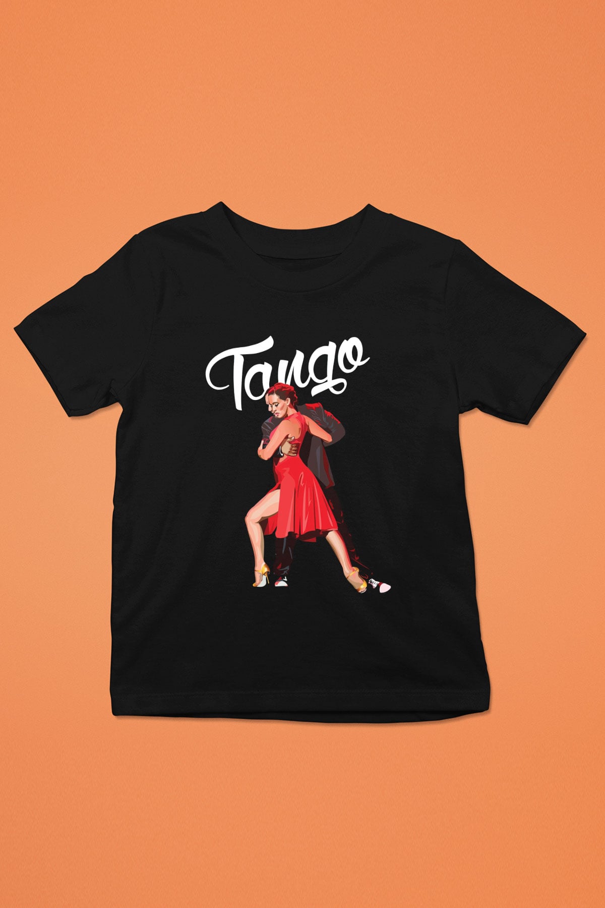 Tango Siyah Unisex Çocuk Tişört