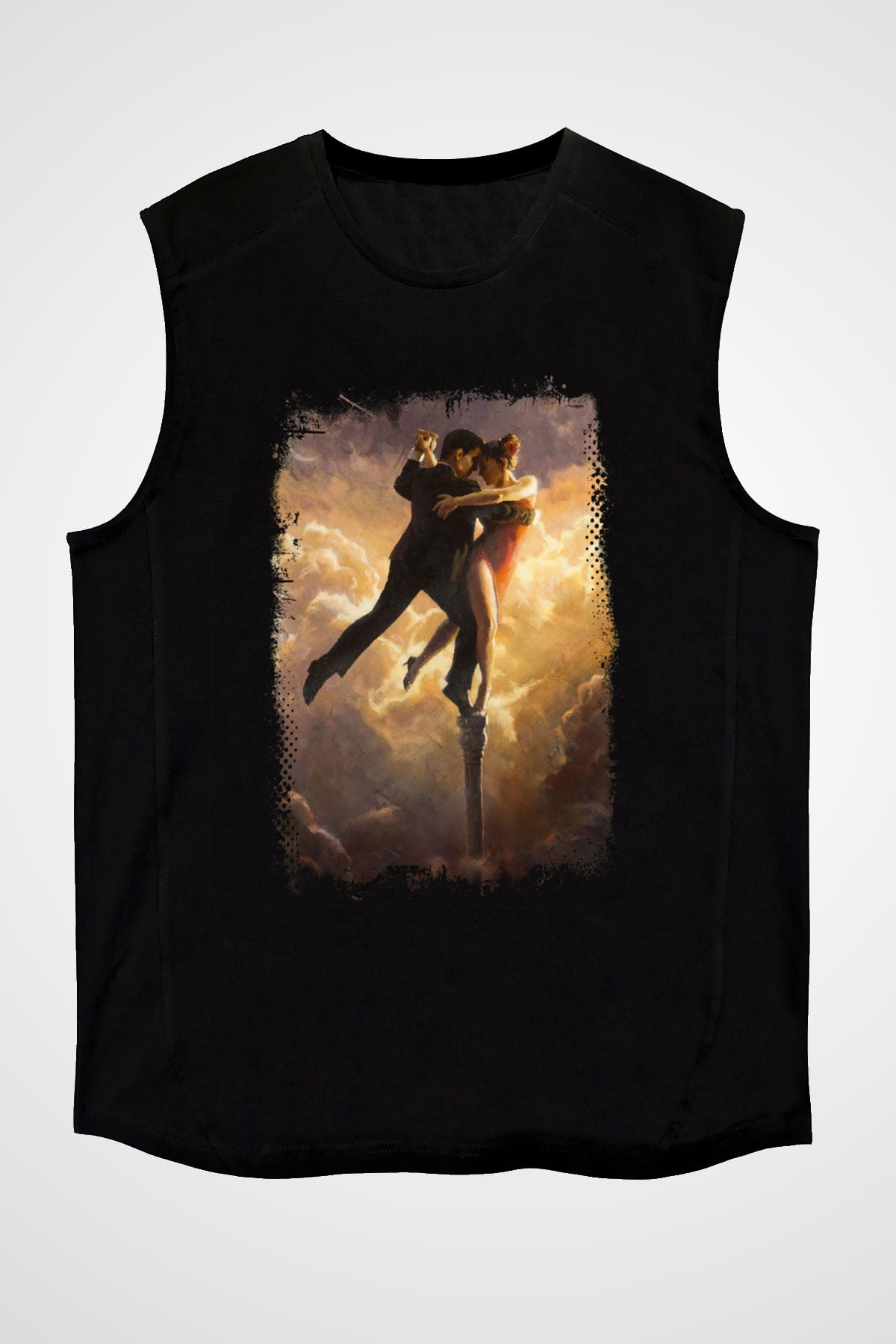 Tango Siyah Unisex Kolsuz Tişört