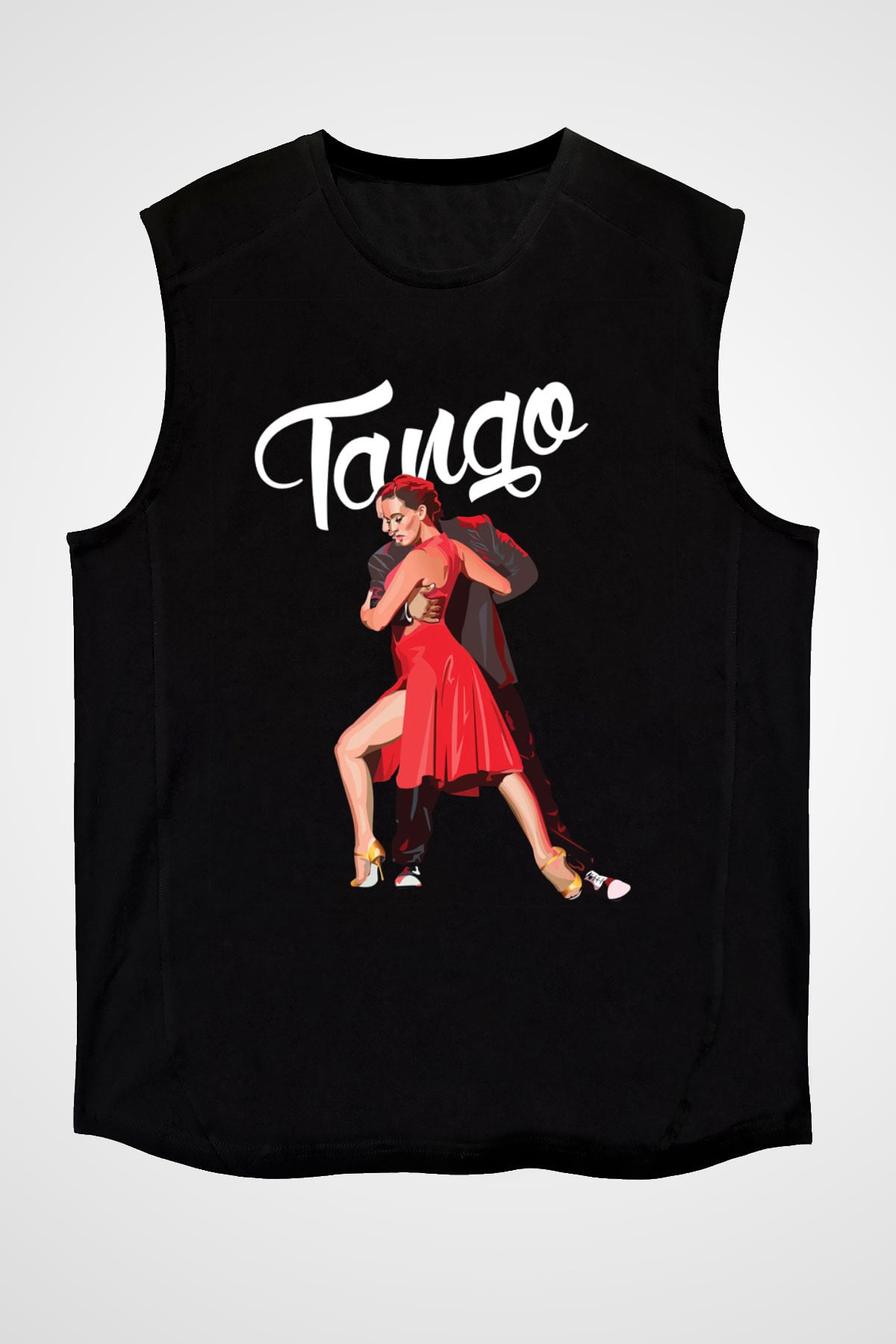 Tango Siyah Unisex Kolsuz Tişört