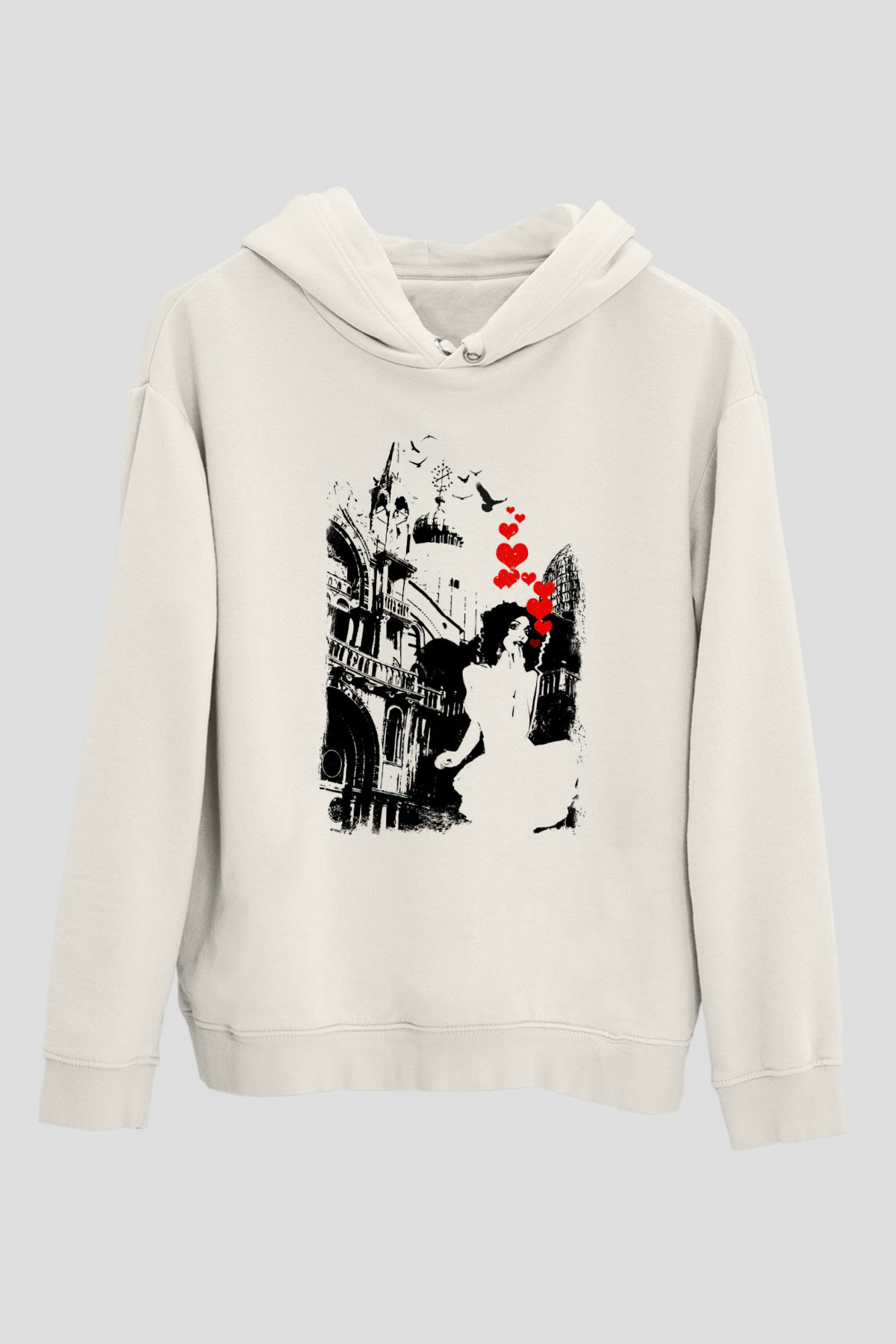 Tasarım Kapşonlu Sweatshirt TSR118