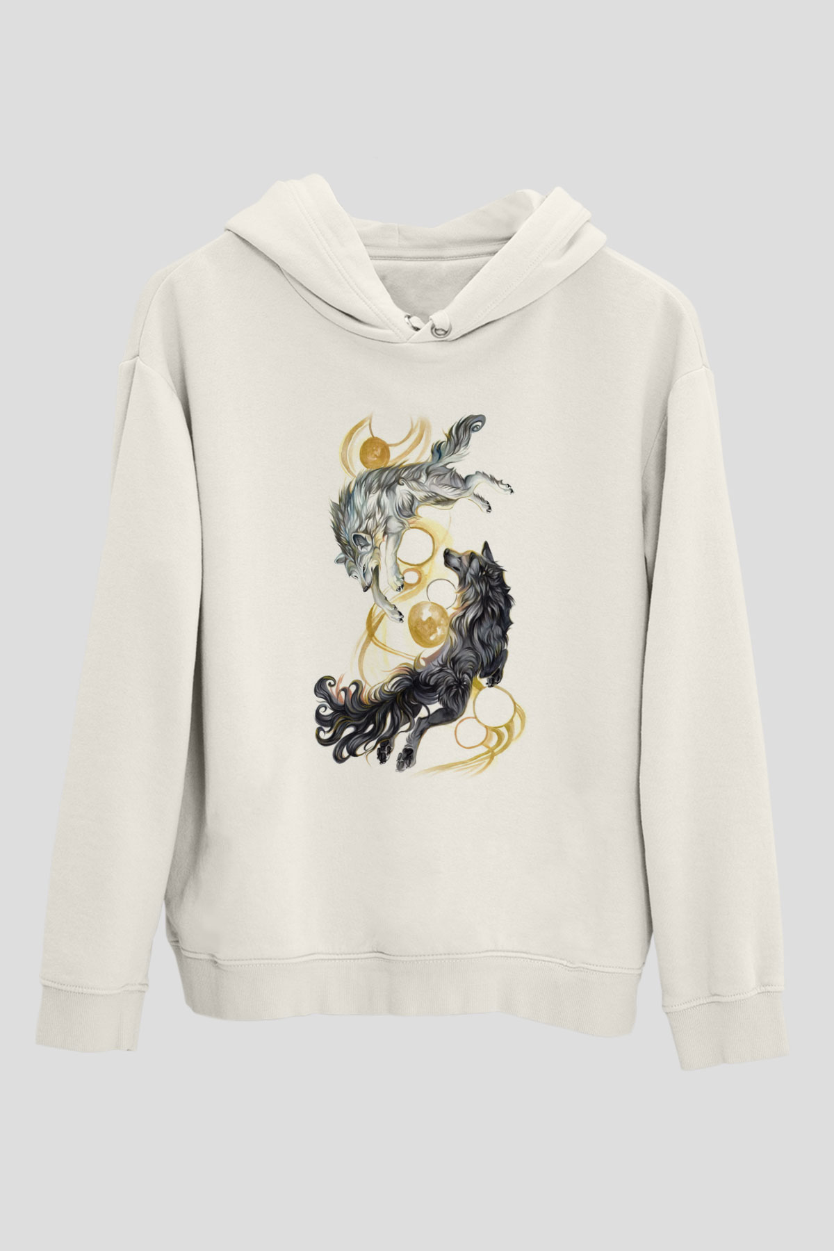 Tasarım KurtBeyaz  Unisex Hoodie