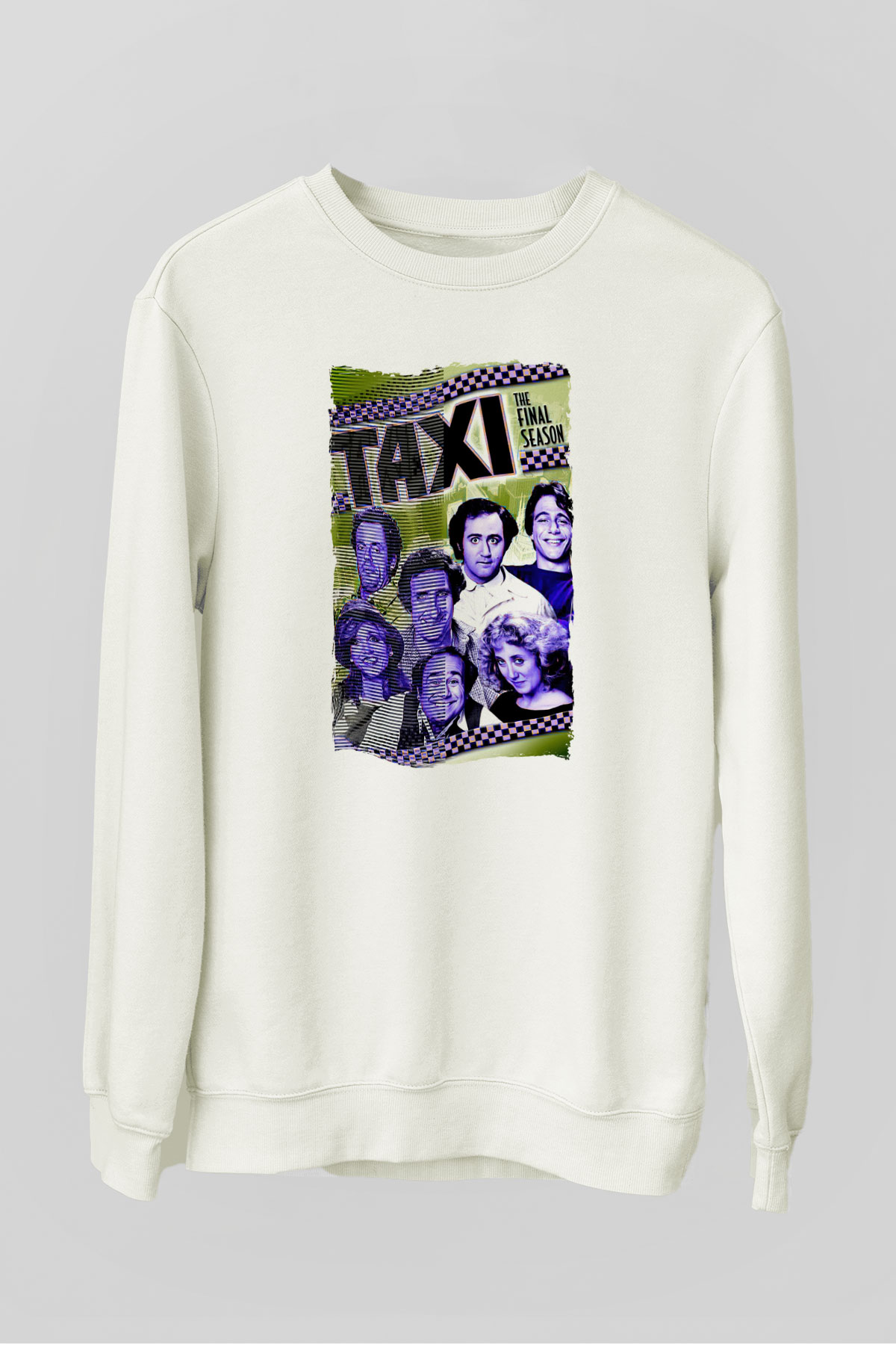 Taxi Beyaz Unisex  Sweatshirt
