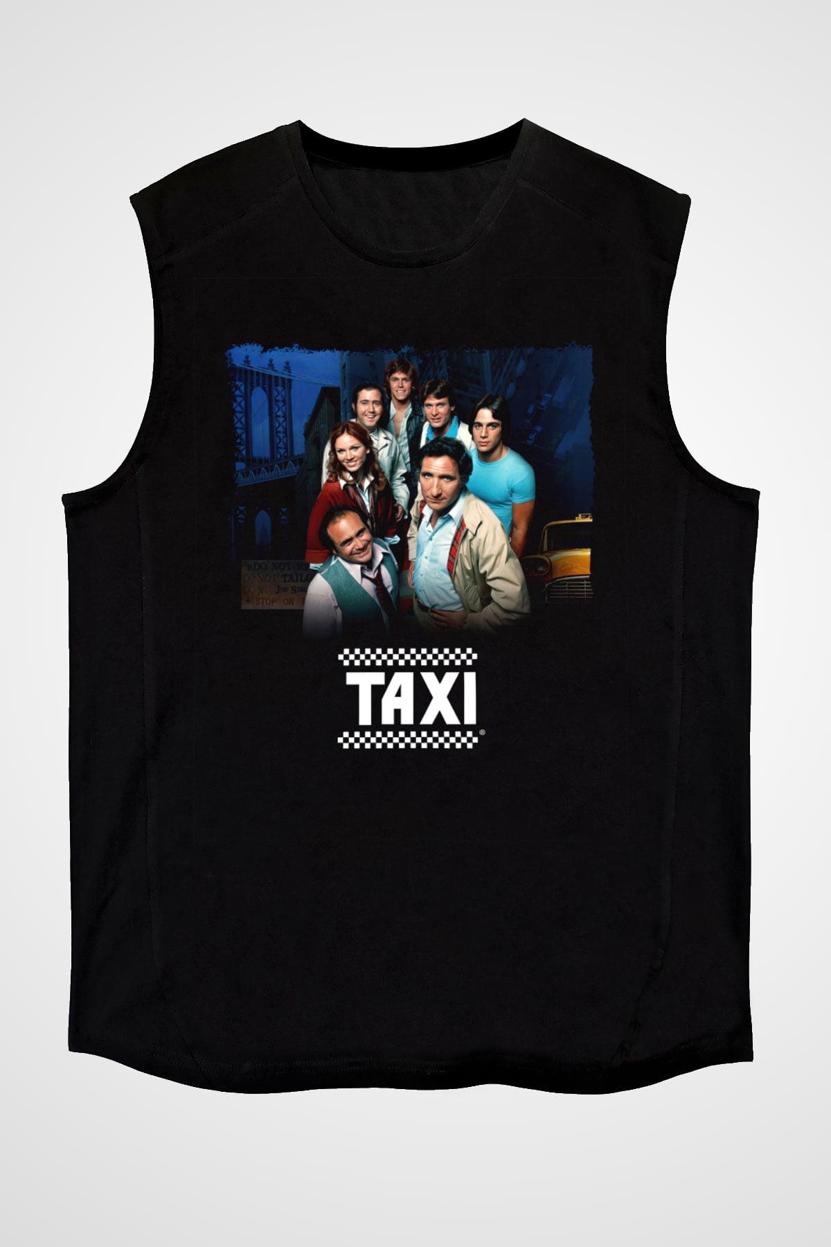 Taxi Siyah Unisex  Kolsuz Tişört
