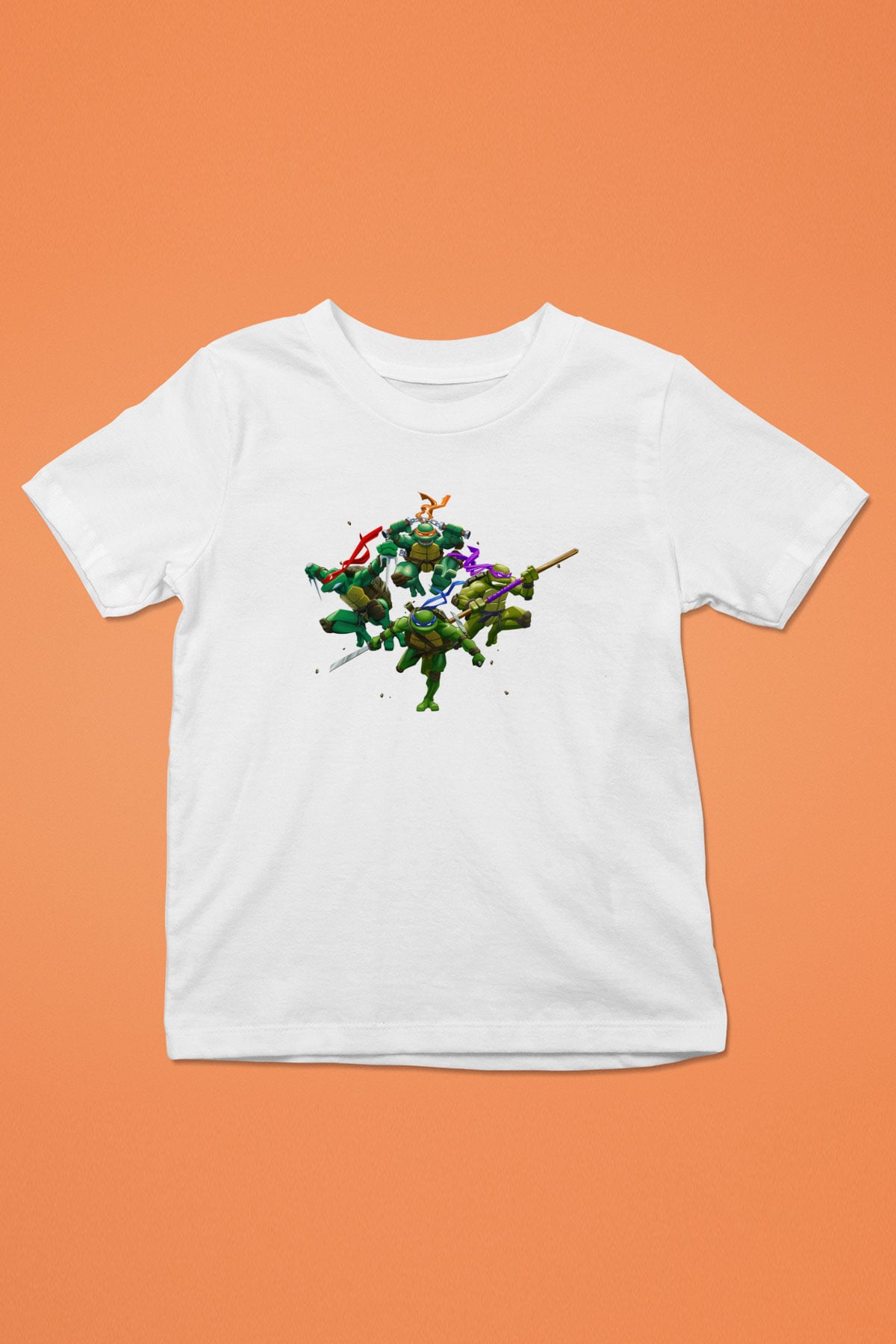 Teenage Mutant Ninja Turtles Ninja Kaplumbağalar Beyaz Unisex  Çocuk Tişört