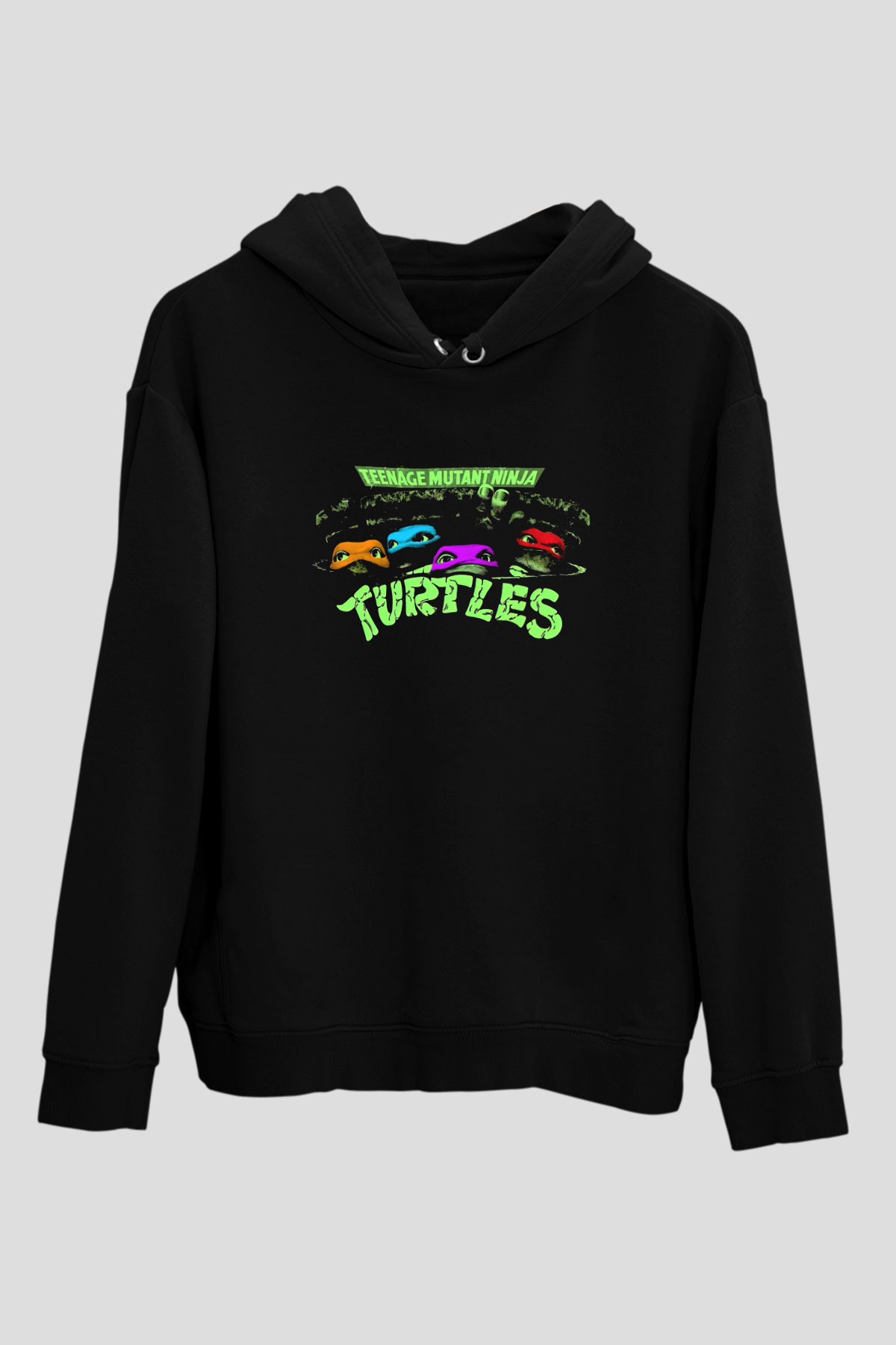Teenage Mutant Ninja Turtles Ninja Kaplumbağalar Siyah Unisex Hoodie