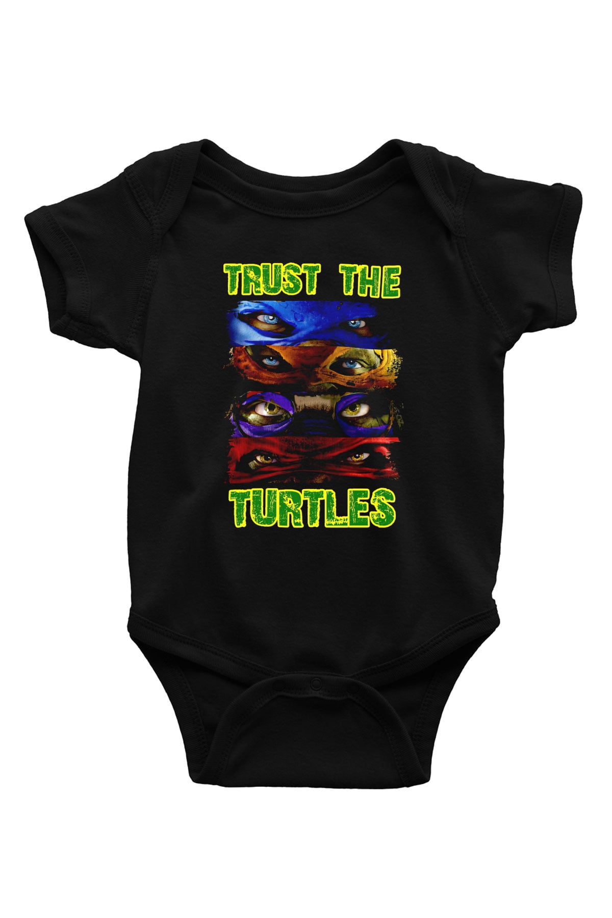 Teenage Mutant Ninja Turtles Ninja Kaplumbağalar Siyah Bebek Body - Zıbın