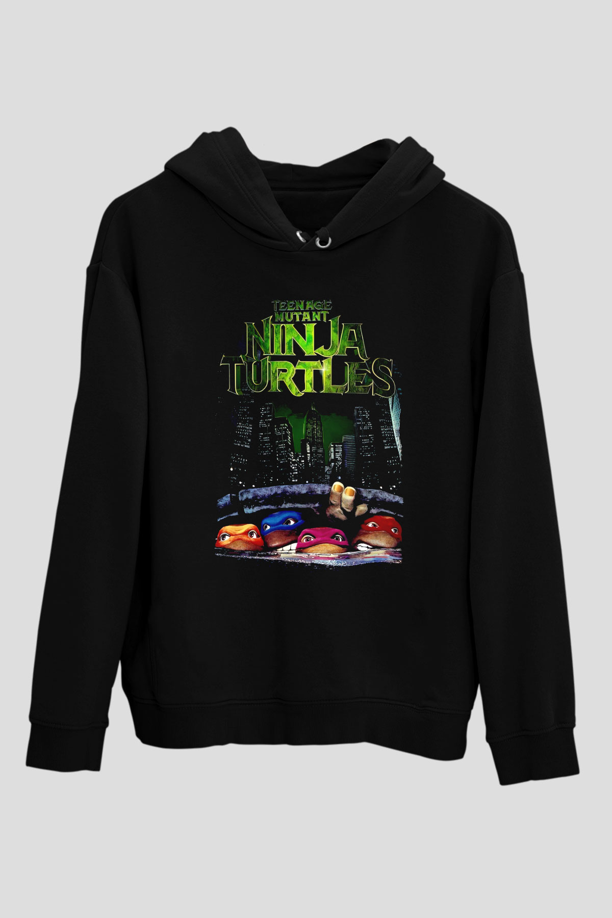 Teenage Mutant Ninja Turtles Ninja Kaplumbağalar Siyah Unisex Hoodie