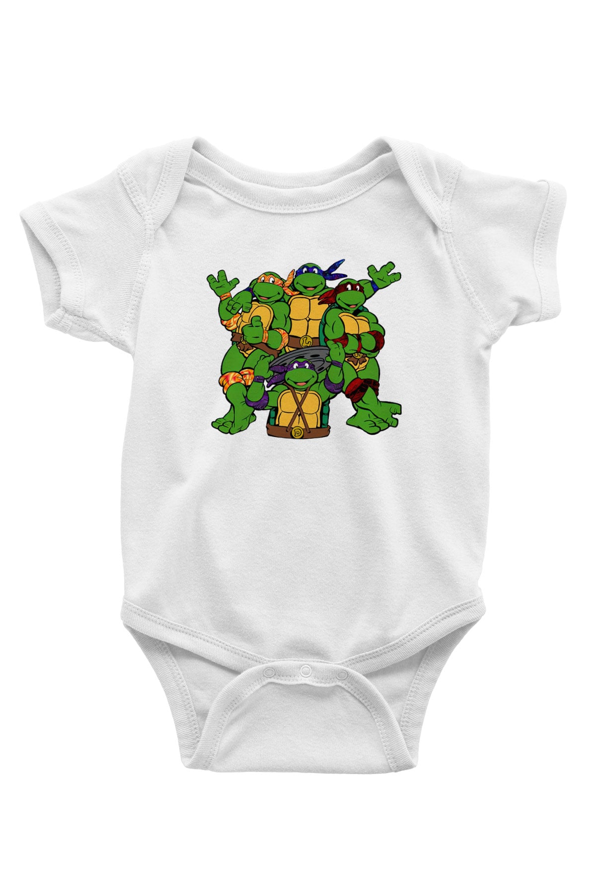 Teenage Mutant Ninja Turtles Ninja Kaplumbağalar Beyaz Bebek Body - Zıbın