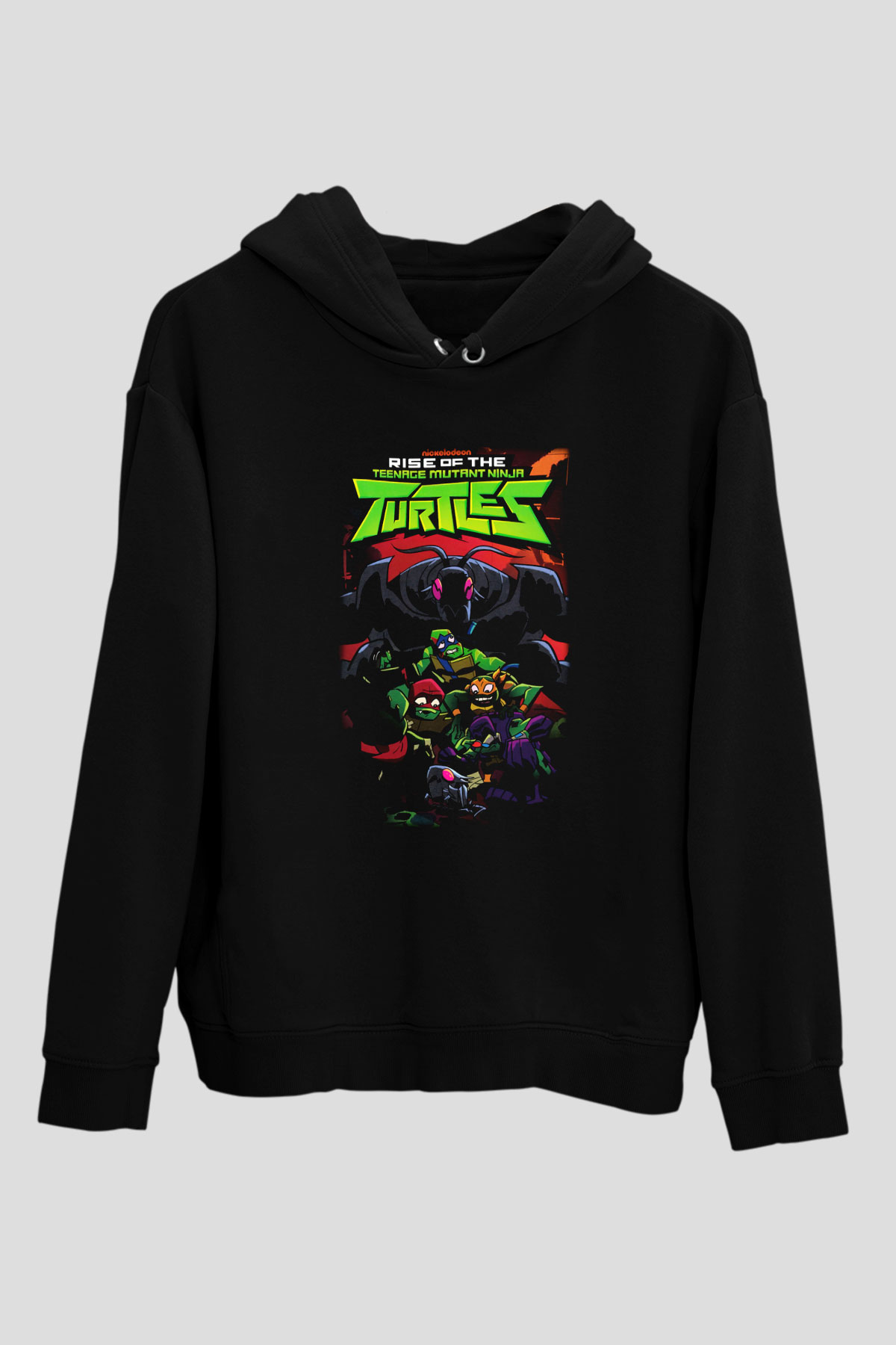Teenage Mutant Ninja Turtles Ninja Kaplumbağalar Siyah Unisex Kapüşonlu Sweatshirt
