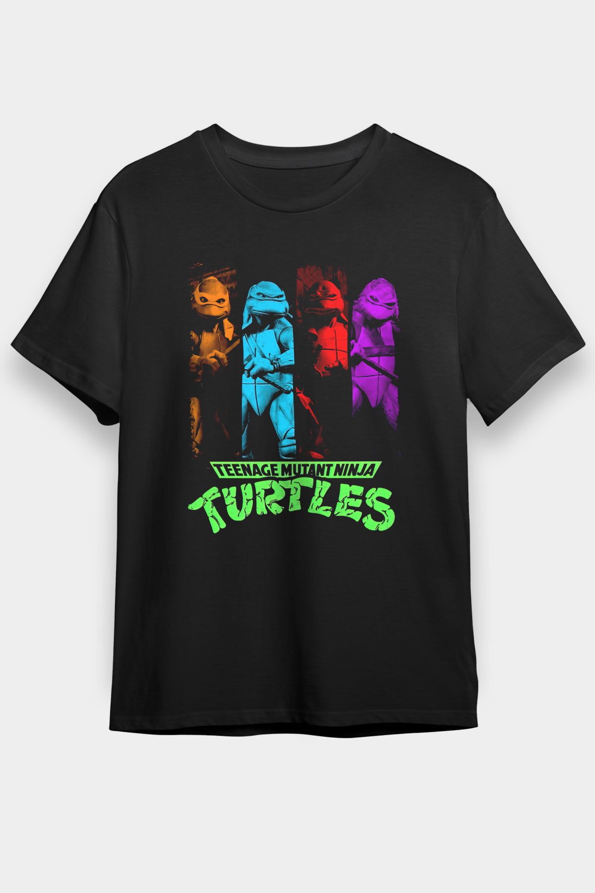 Teenage Mutant Ninja Turtles Ninja Kaplumbağalar Siyah Unisex Tişört