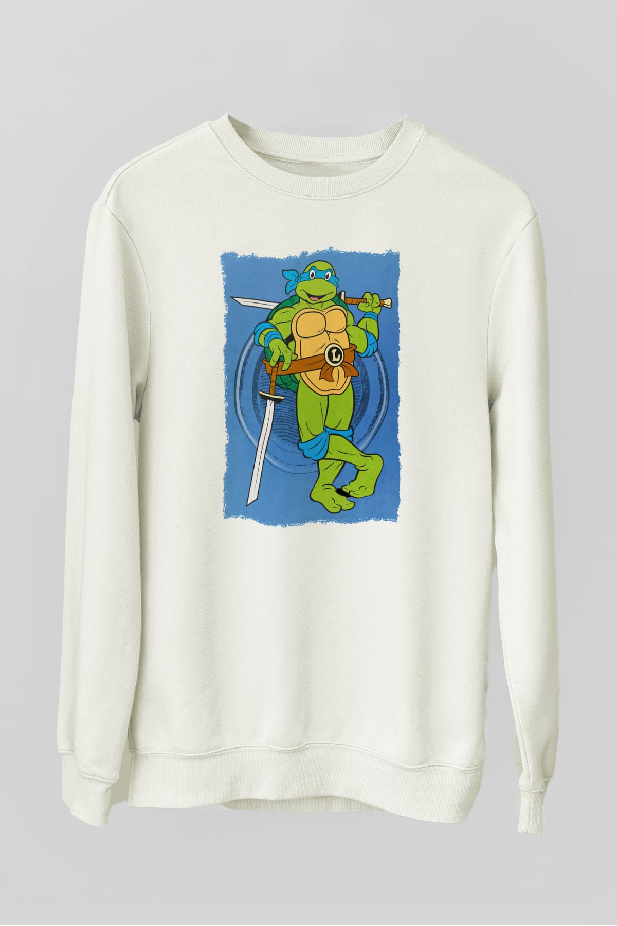 Teenage Mutant Ninja Turtles Ninja Kaplumbağalar Beyaz Unisex Sweatshirt