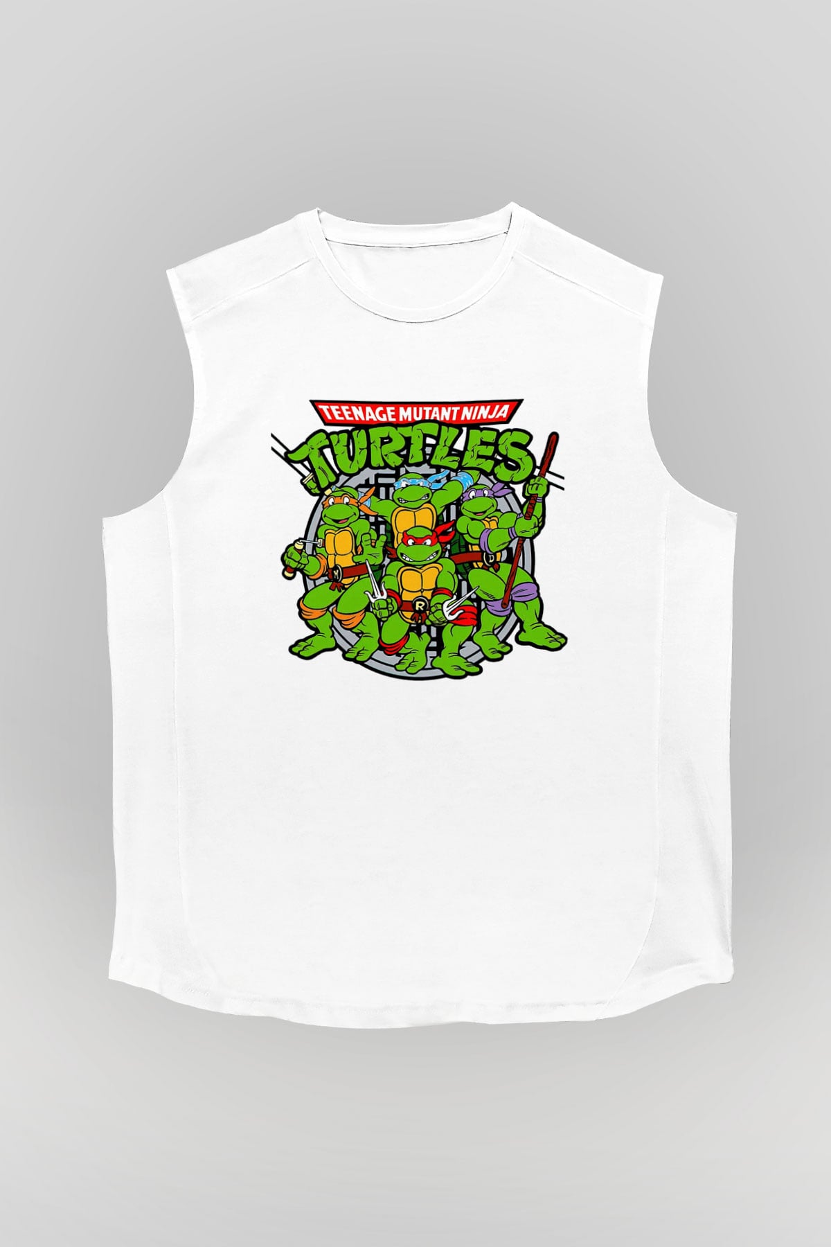 Teenage Mutant Ninja Turtles Ninja Kaplumbağalar Beyaz Unisex  Kolsuz Tişört