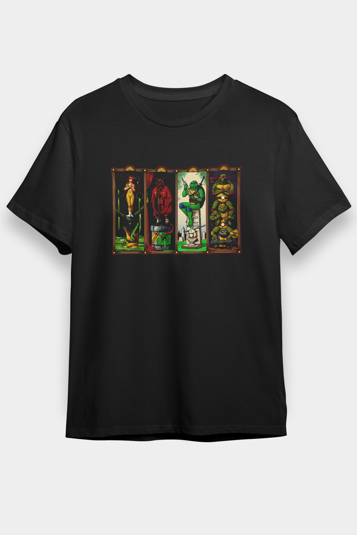Teenage Mutant Ninja Turtles Ninja Kaplumbağalar Siyah Unisex Tişört