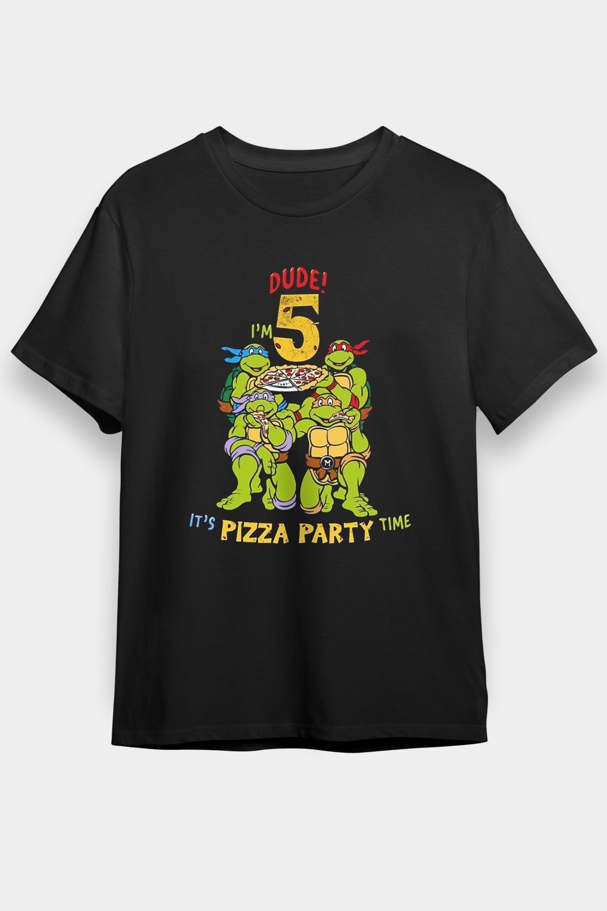 Teenage Mutant Ninja Turtles Ninja Kaplumbağalar Siyah Unisex Tişört