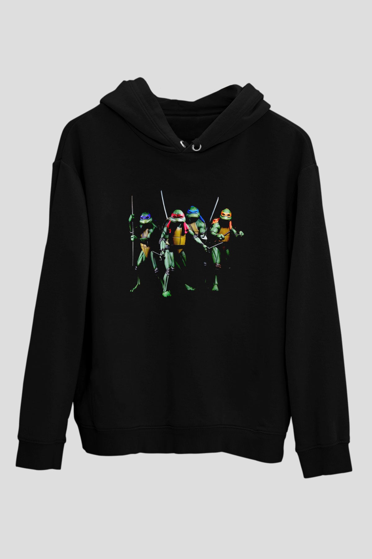 Teenage Mutant Ninja Turtles Ninja Kaplumbağalar Siyah Unisex Hoodie