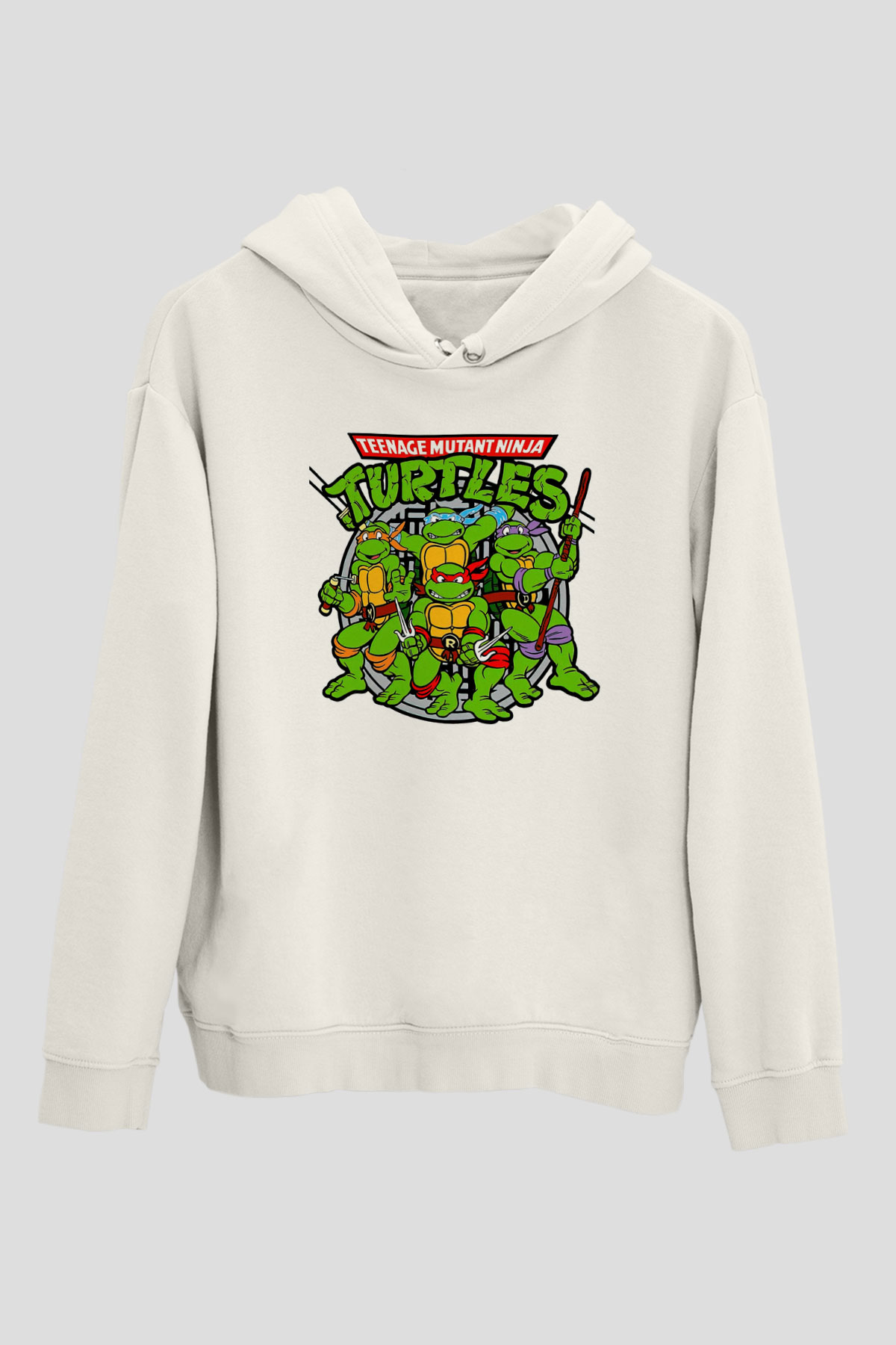 Teenage Mutant Ninja Turtles Ninja Kaplumbağalar Beyaz Unisex Hoodie