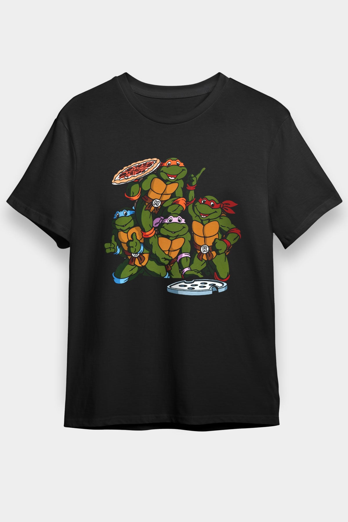 Teenage Mutant Ninja Turtles Ninja Kaplumbağalar Siyah Unisex Tişört