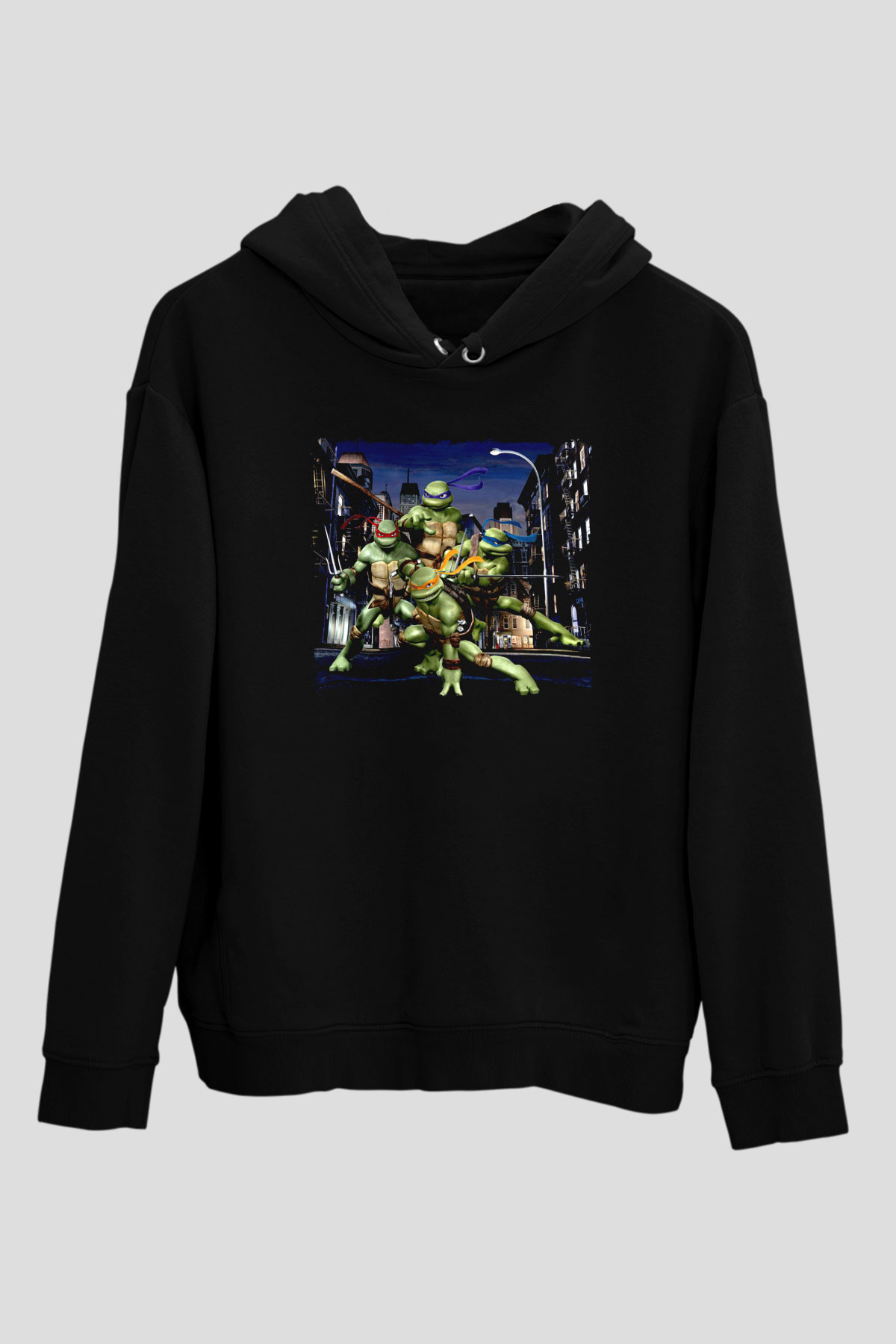 Teenage Mutant Ninja Turtles Ninja Kaplumbağalar Siyah Unisex Hoodie