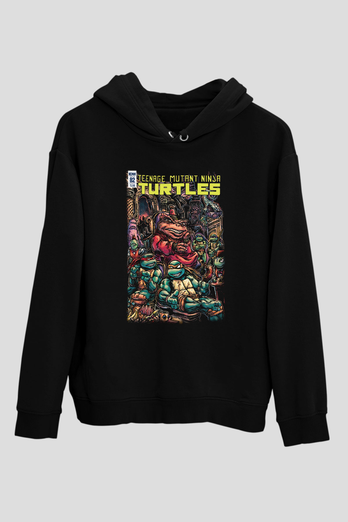 Teenage Mutant Ninja Turtles Ninja Kaplumbağalar Siyah Unisex Kapüşonlu Sweatshirt