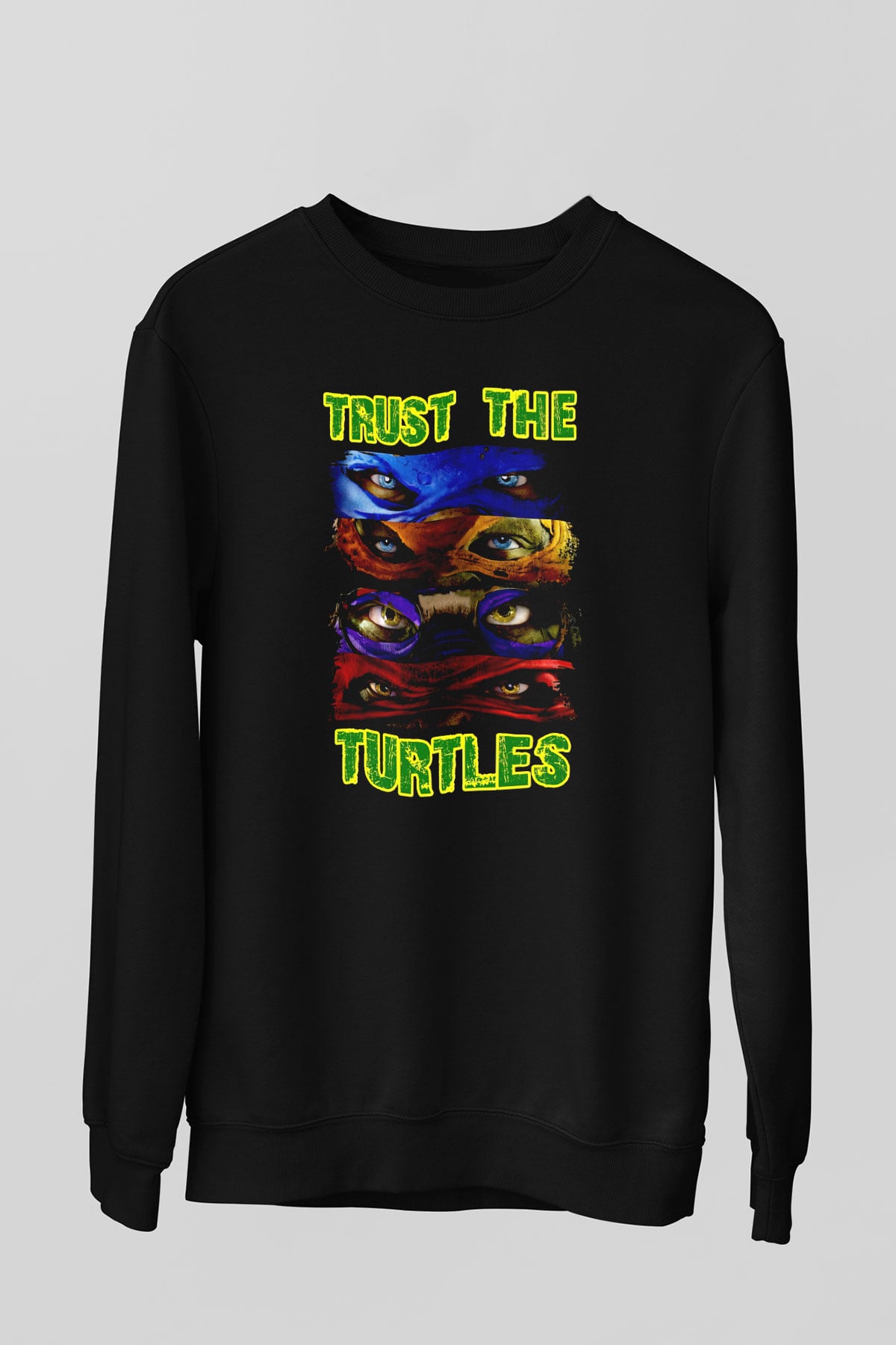Teenage Mutant Ninja Turtles Ninja Kaplumbağalar Siyah Unisex  Sweatshirt