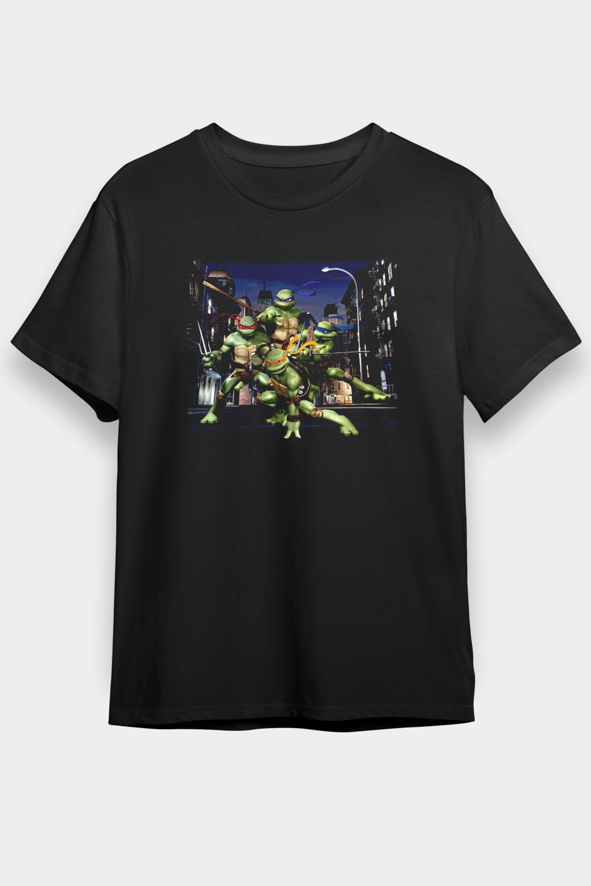 Teenage Mutant Ninja Turtles Ninja Kaplumbağalar Siyah Unisex Tişört