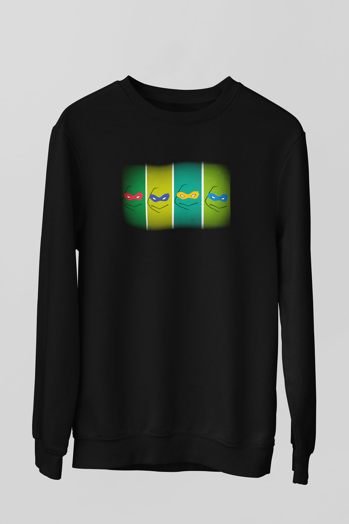 Teenage Mutant Ninja Turtles Ninja Kaplumbağalar Siyah Unisex Sweatshirt