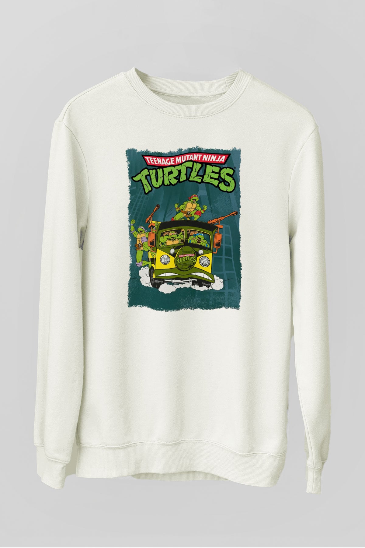 Teenage Mutant Ninja Turtles Ninja Kaplumbağalar Beyaz Unisex Sweatshirt