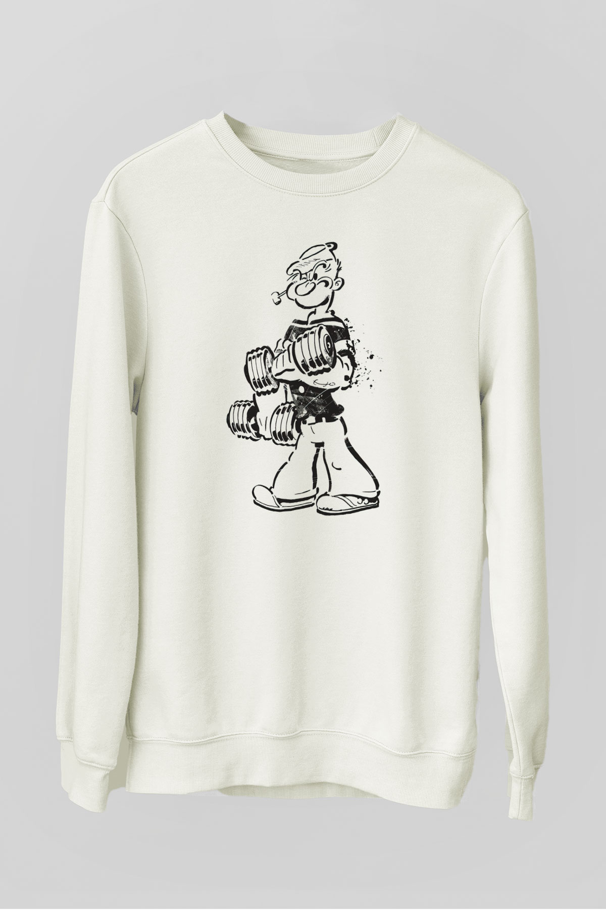 Temel Reis Baskılı Unisex Beyaz  Sweatshirt