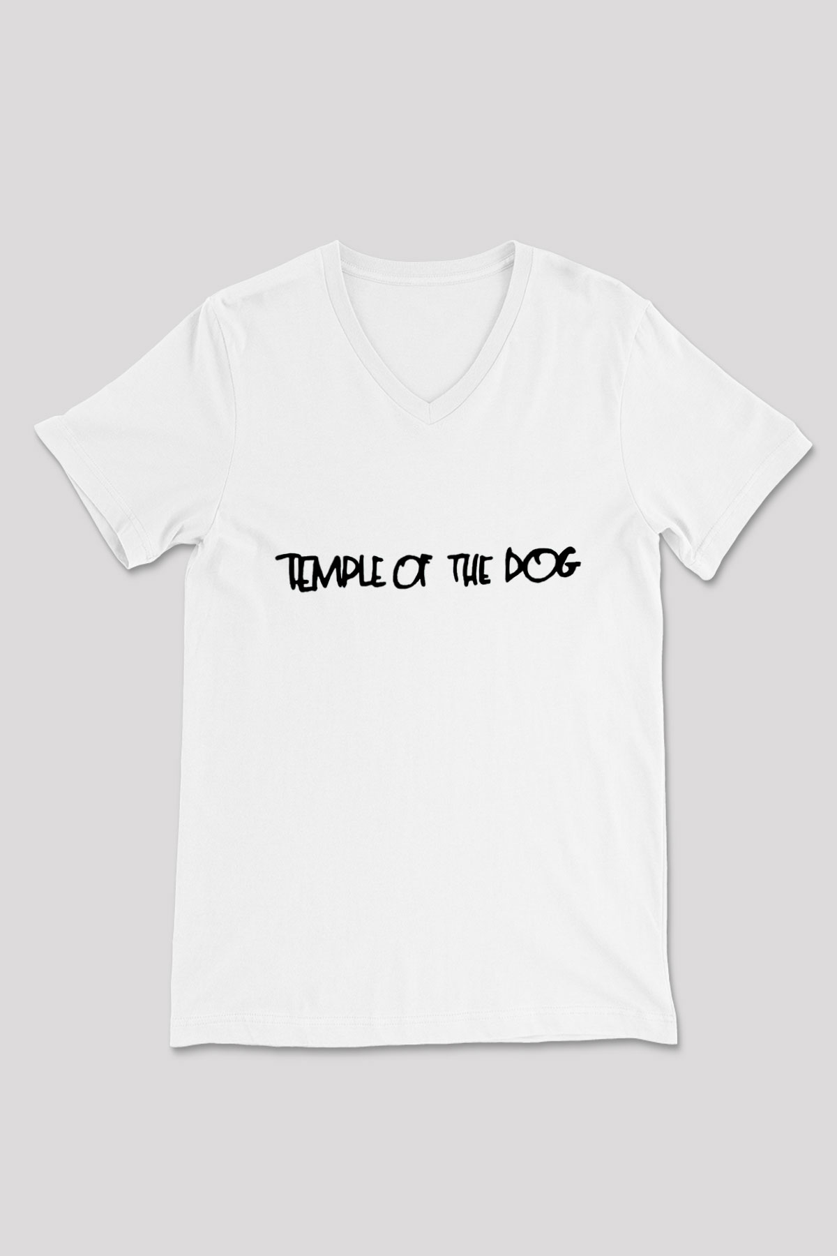 Temple of the Dog Beyaz Unisex V Yaka Tişört T-Shirt