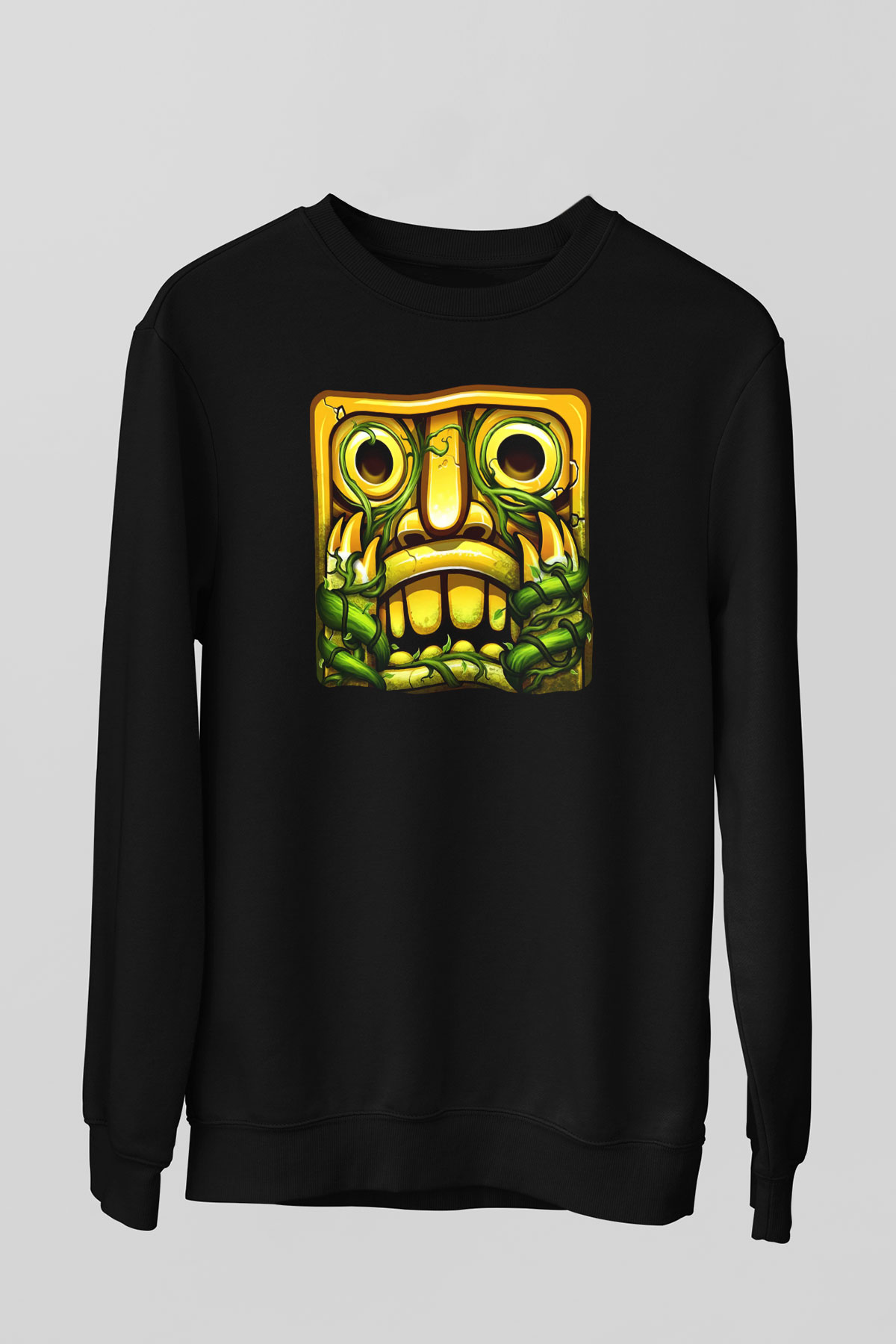 Temple Run Siyah Unisex Sweatshirt