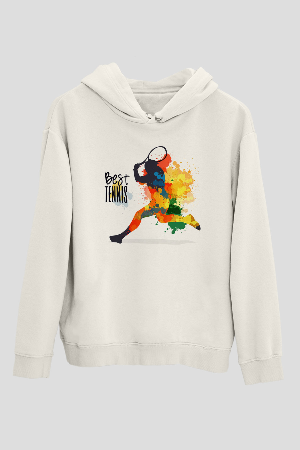 Tenis Beyaz Unisex Hoodie