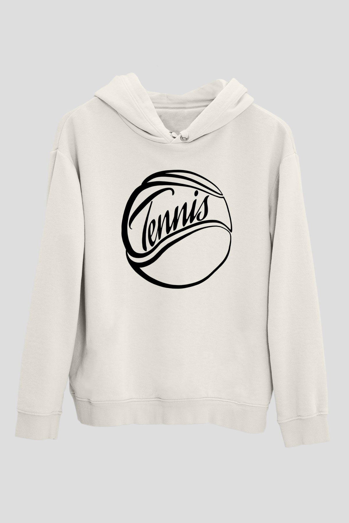 Tenis Beyaz Unisex Hoodie