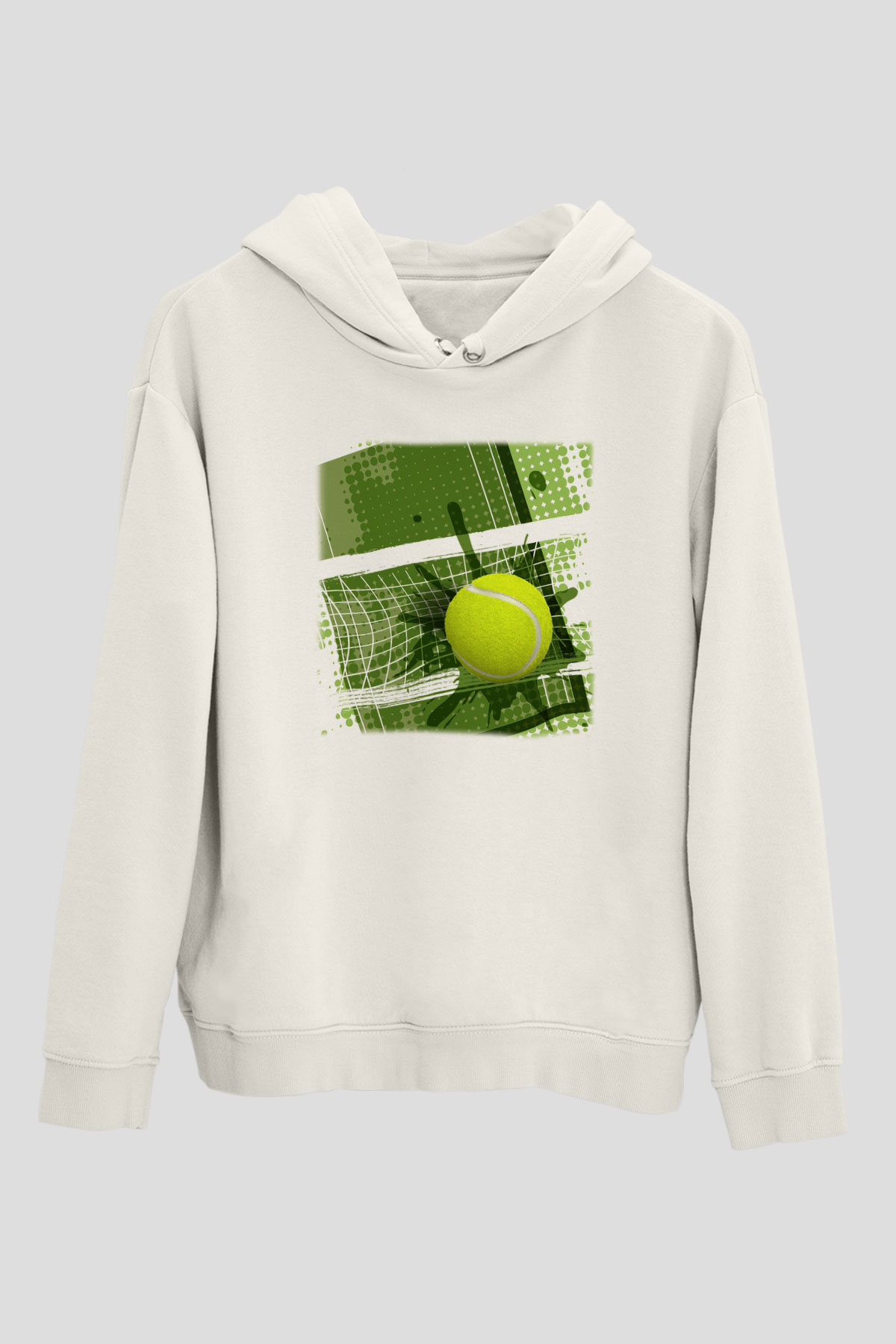 Tenis Beyaz Unisex Hoodie