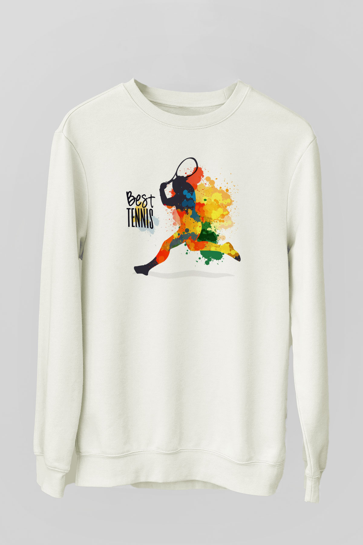 Tenis Beyaz Unisex Sweatshirt