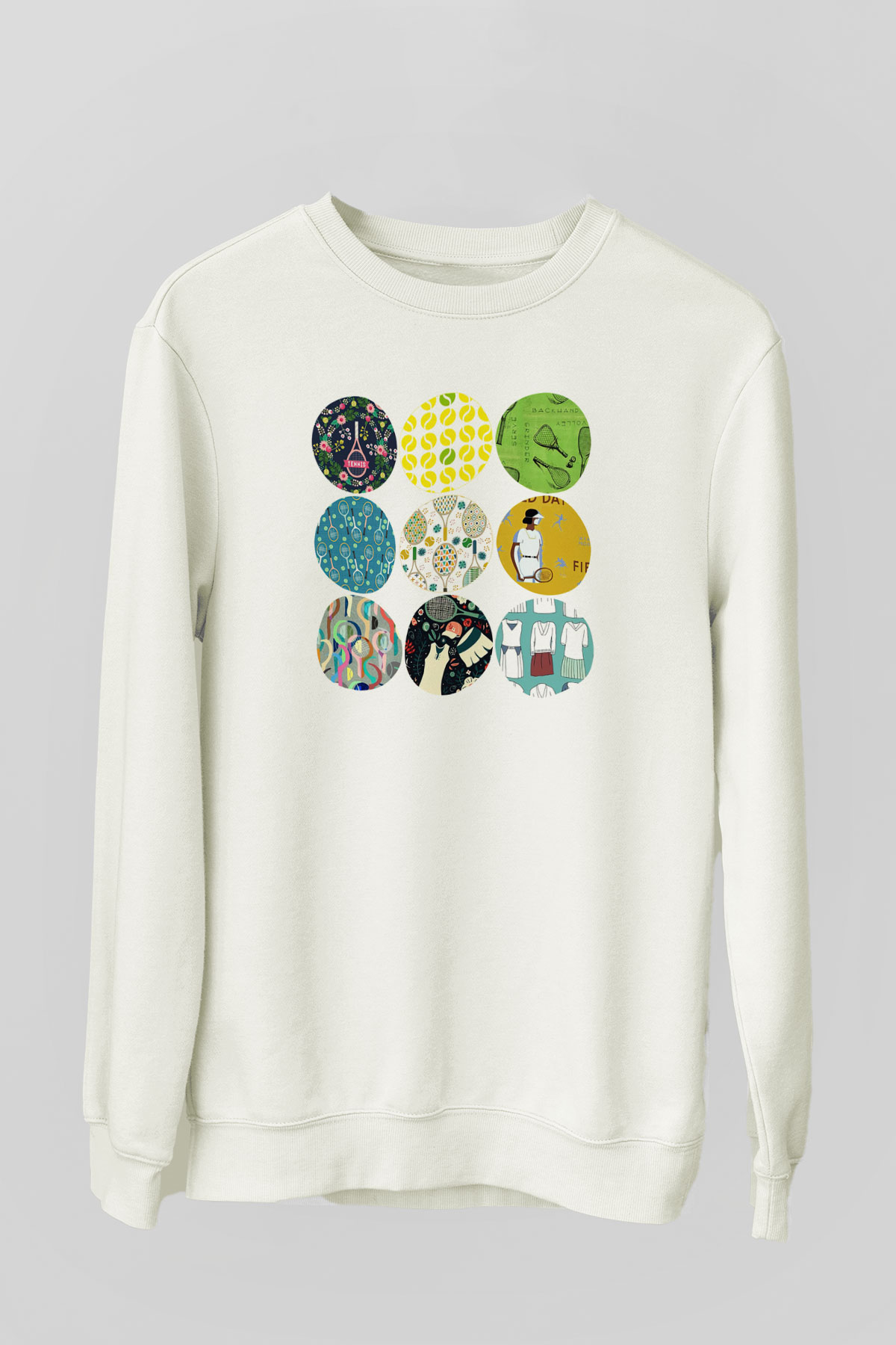 Tenis Beyaz Unisex Sweatshirt