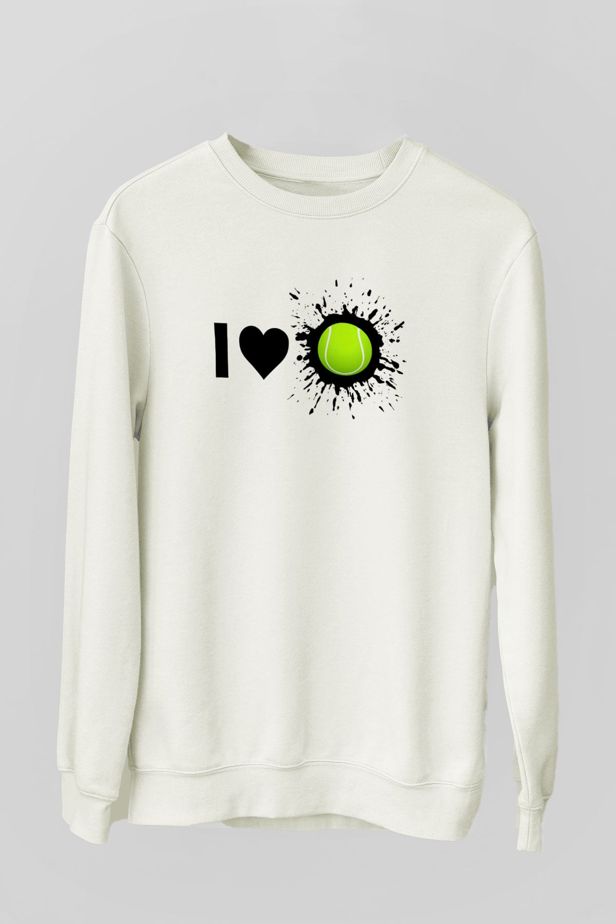 Tenis Beyaz Unisex Sweatshirt