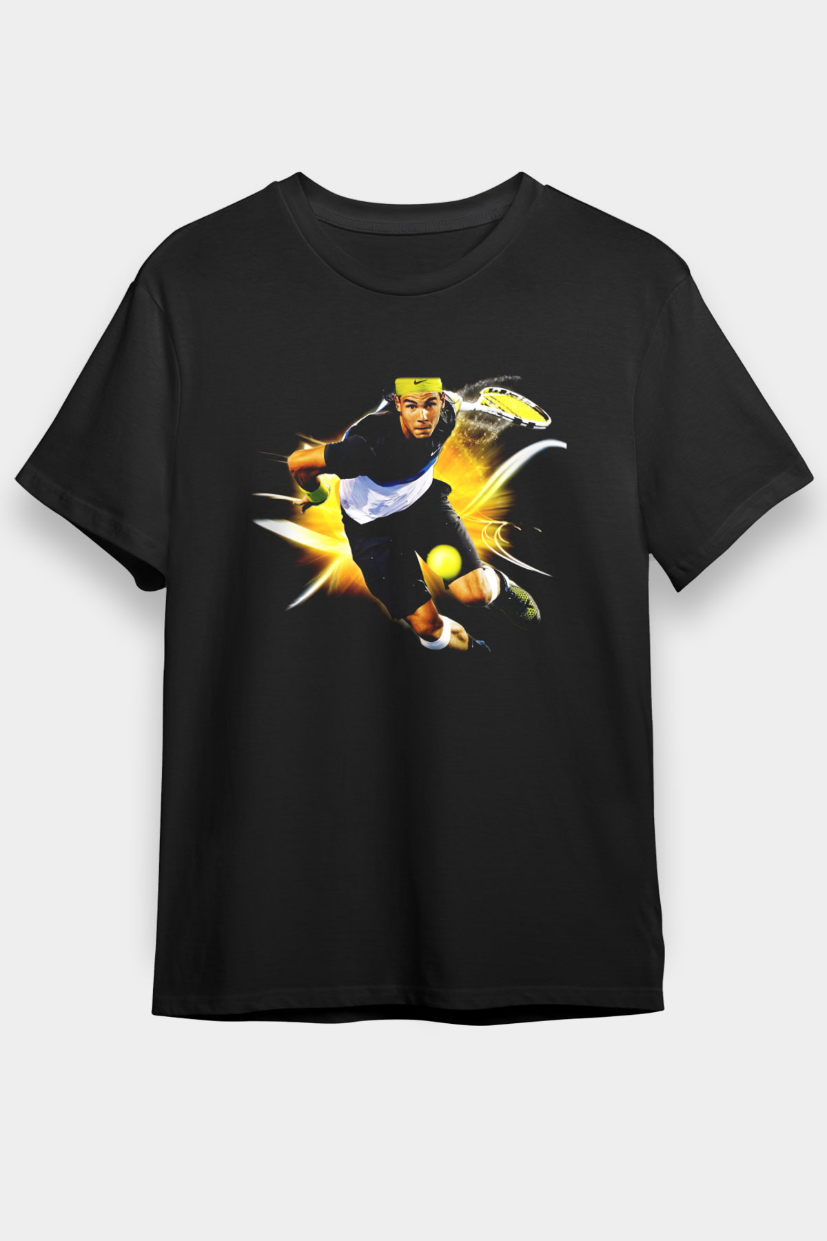 Tenis Siyah Unisex Tişört T-Shirt - TişörtFabrikası