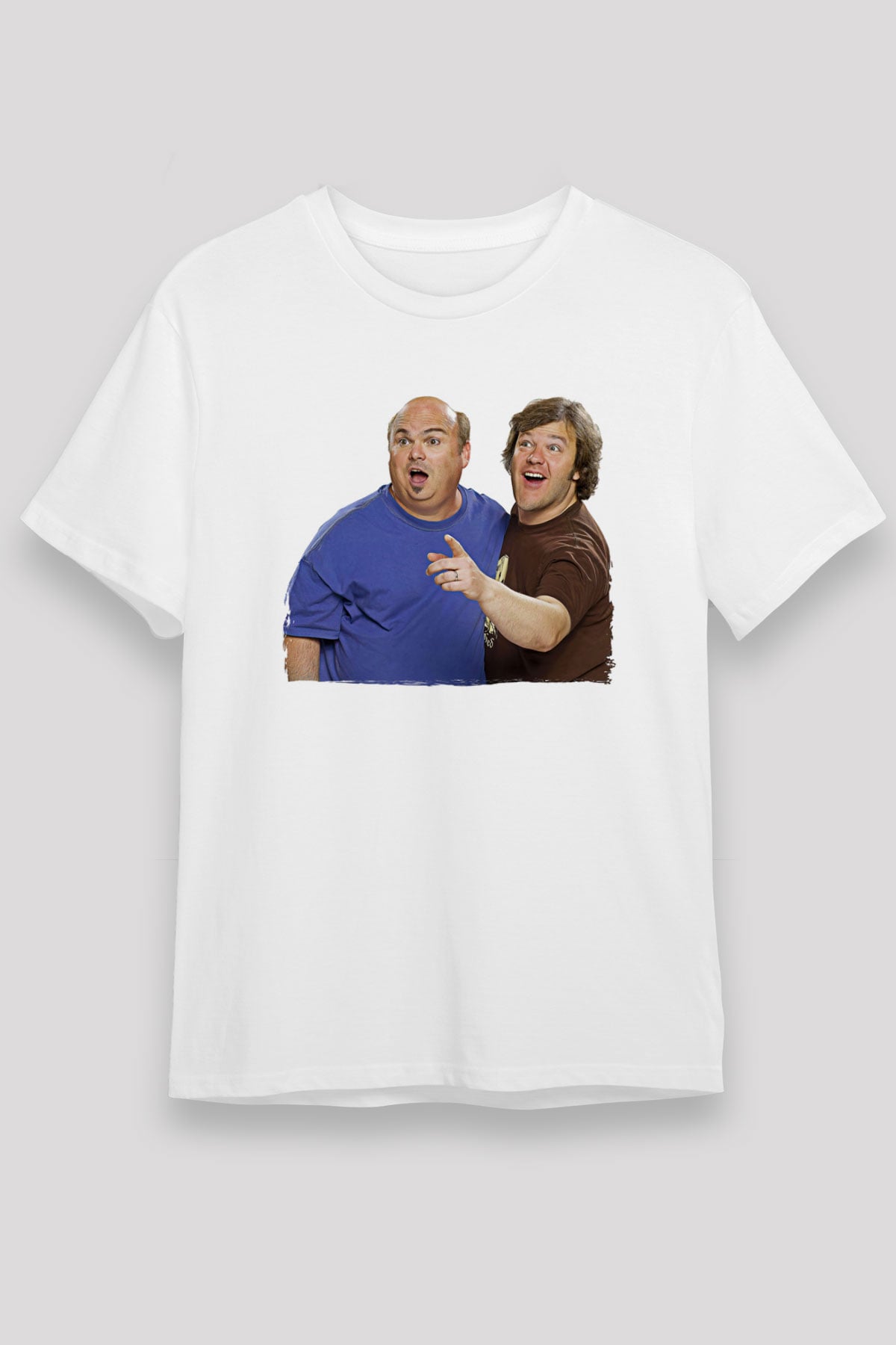 Teracious D Baskılı Unisex Beyaz Tişört - Tshirt