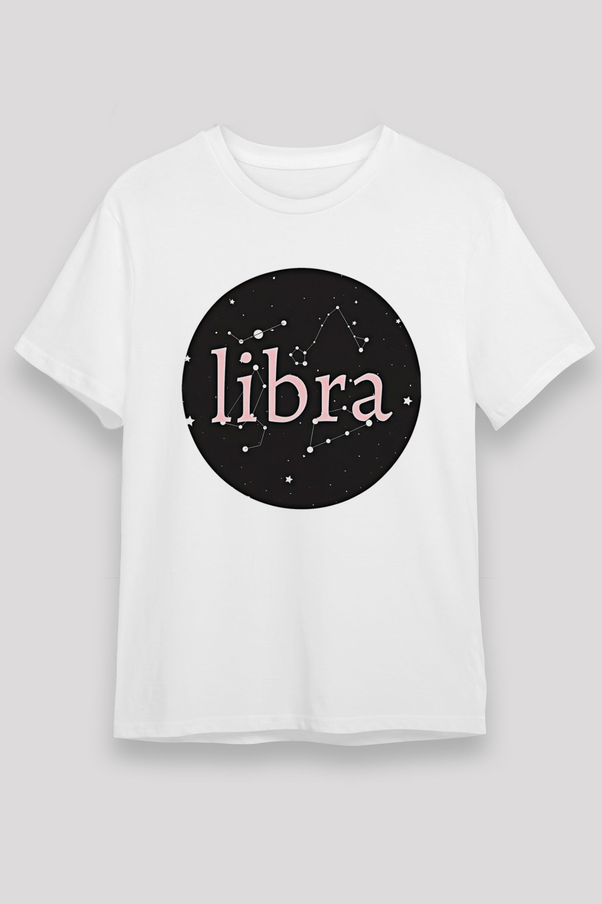 Terazi Burcu Unisex Baskılı Beyaz Tişört - Tshirt