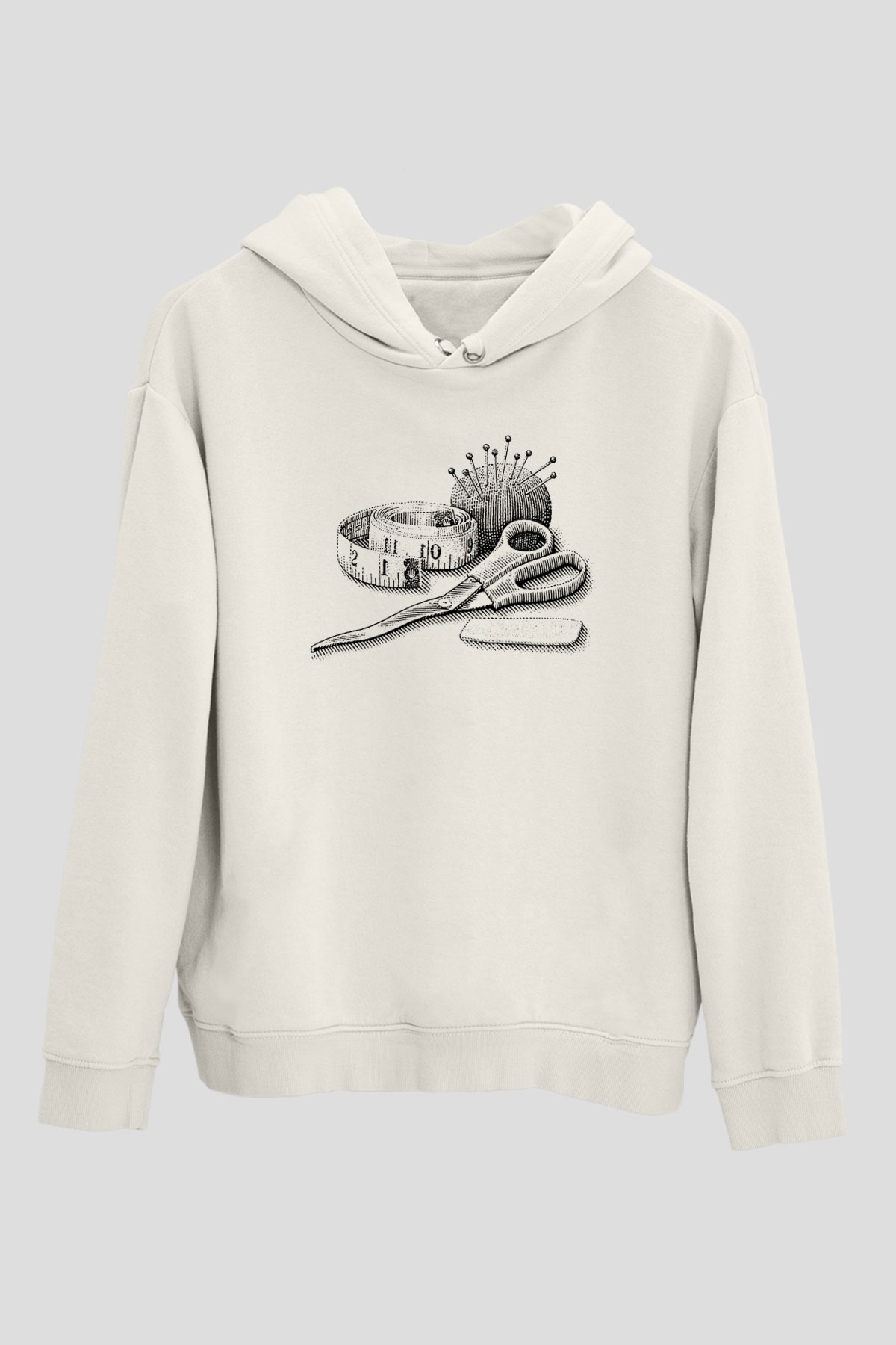 Terzi Beyaz Unisex Hoodie