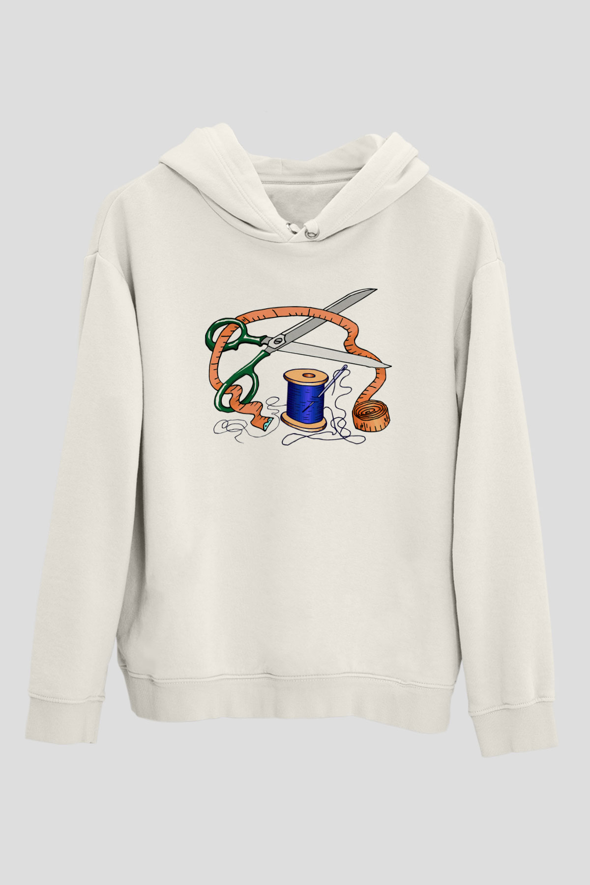 Terzi Beyaz Unisex Hoodie