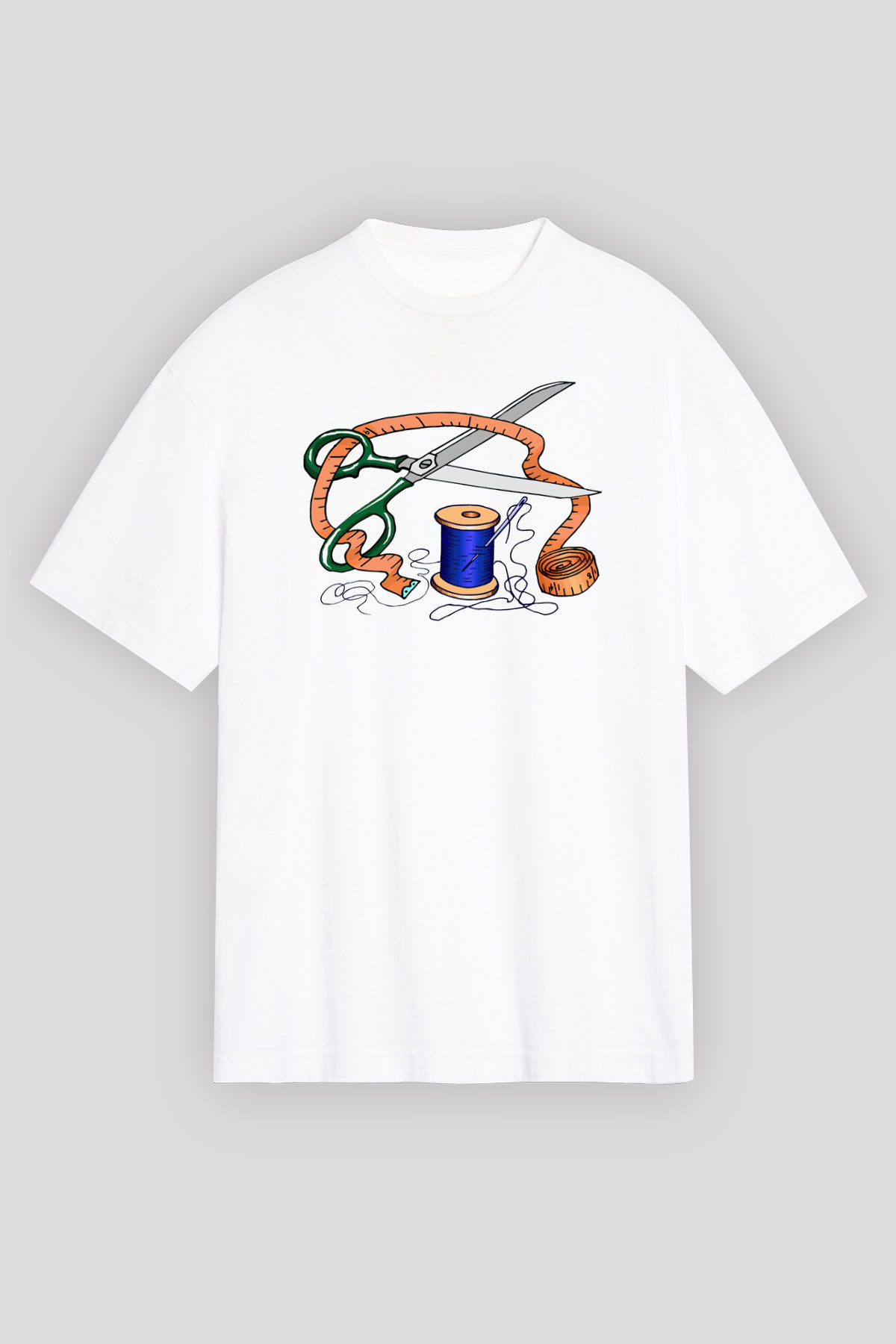 Terzi Beyaz Unisex Oversize Tişört T-Shirt