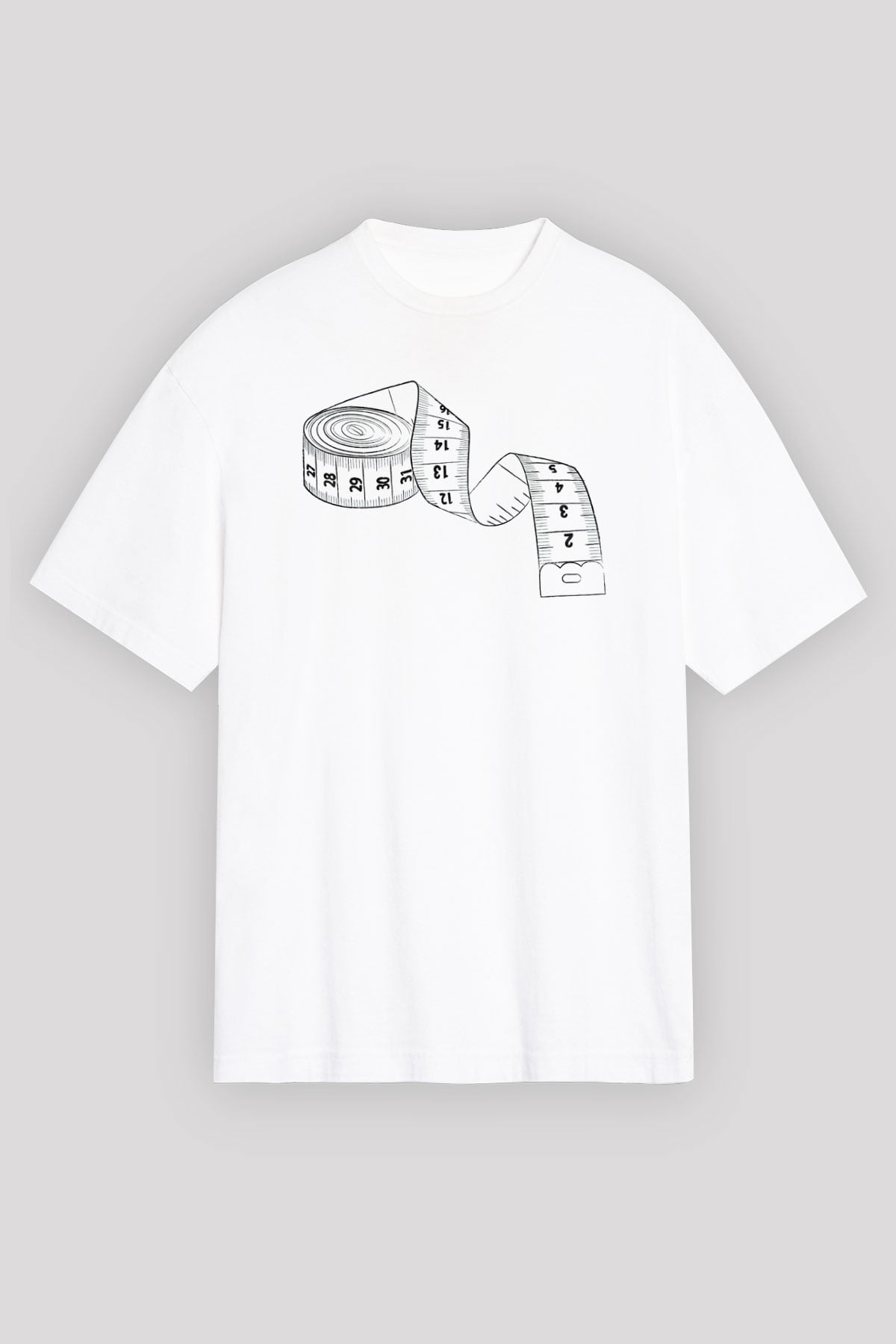 Terzi Beyaz Unisex Oversize Tişört T-Shirt
