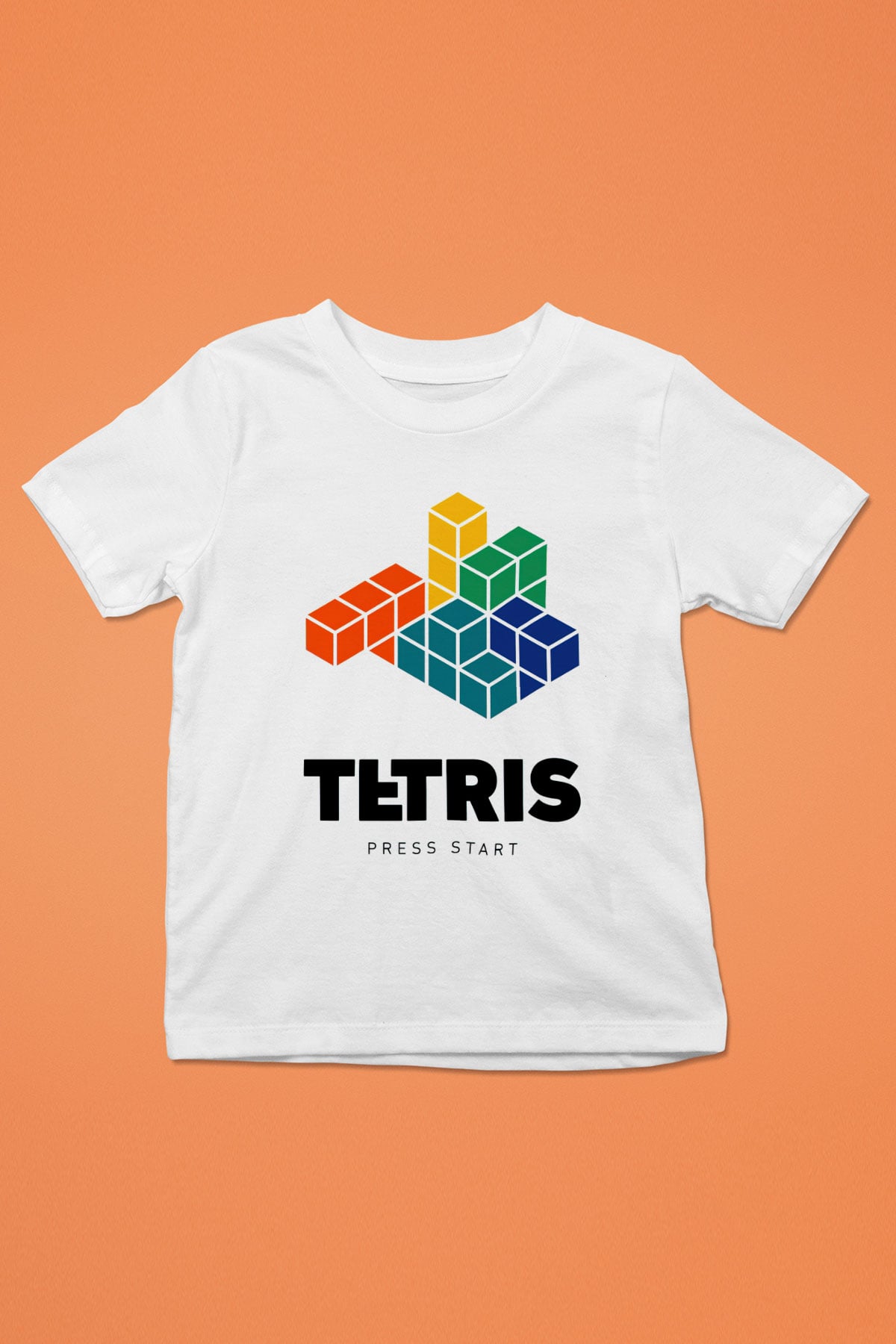 Tetris Beyaz Unisex  Çocuk Tişört