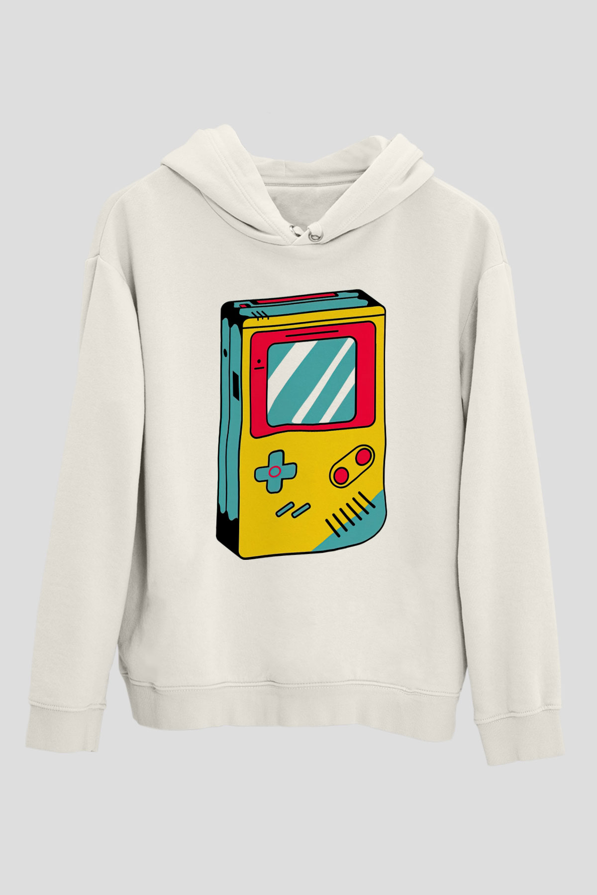 Tetris Beyaz Unisex Hoodie