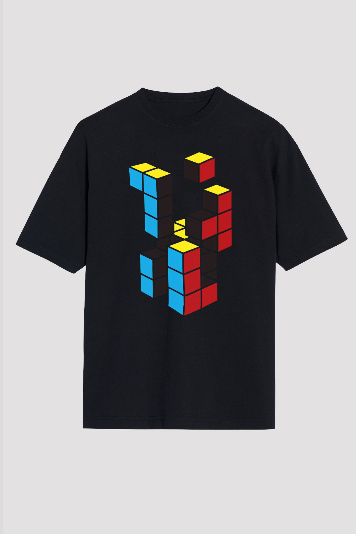 Tetris Siyah Unisex Tişört