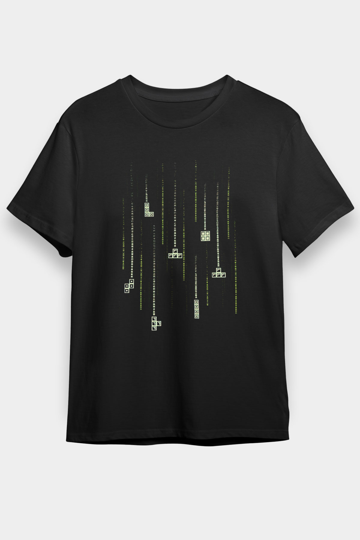 Tetris Siyah Unisex Tişört