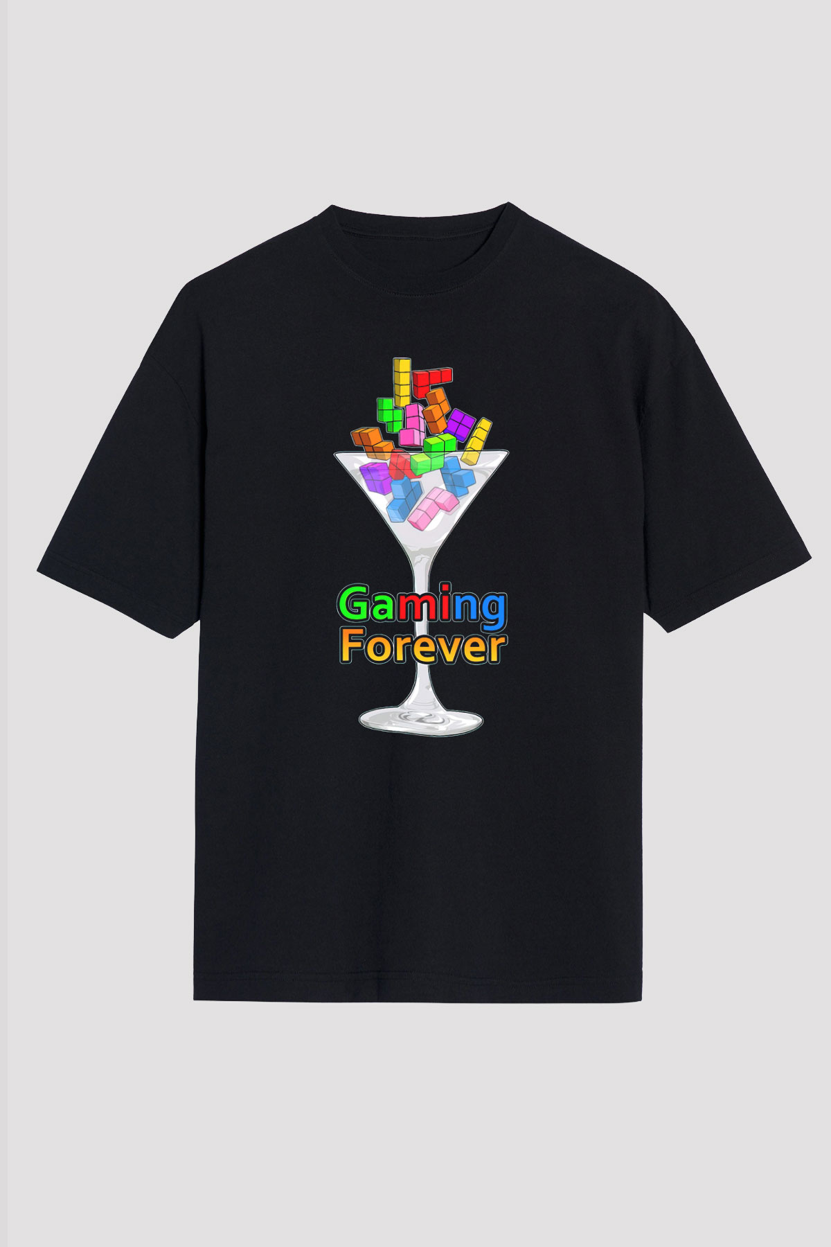 Tetris Siyah Unisex Tişört